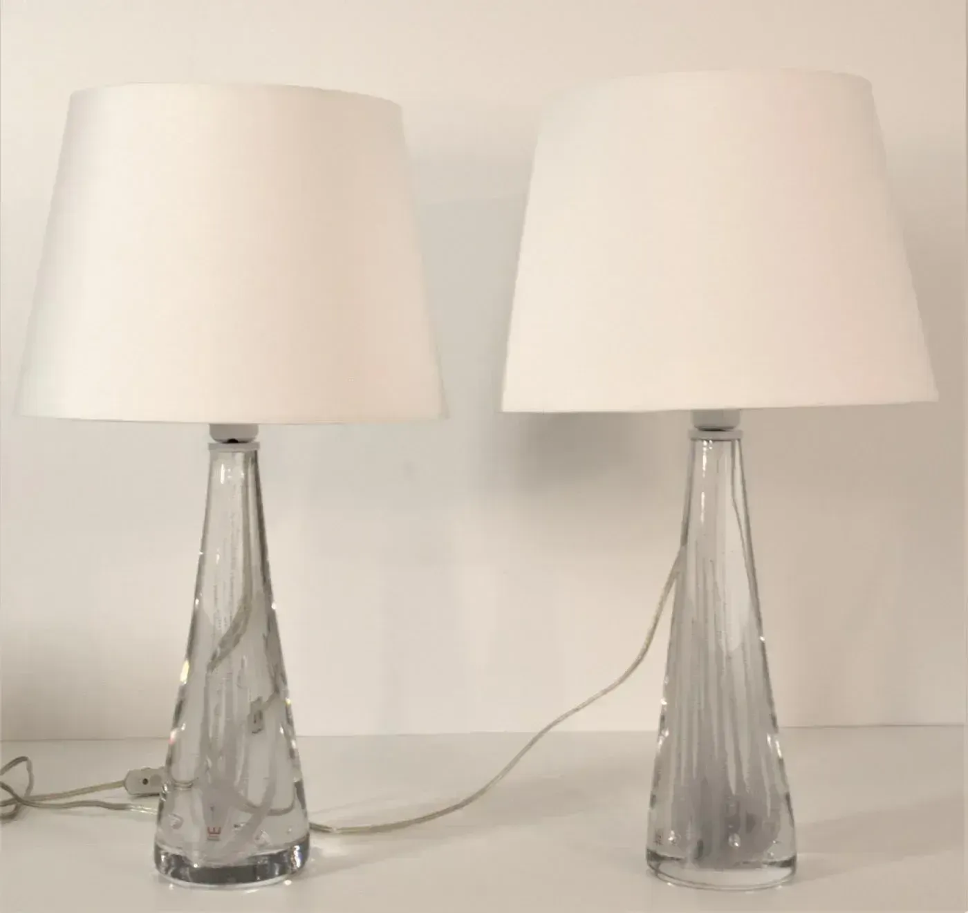 Large Art Glass Table Lamps By Vicke Lindstrand For Kosta Boda, 1960s, Set Of 2 photo vinterior