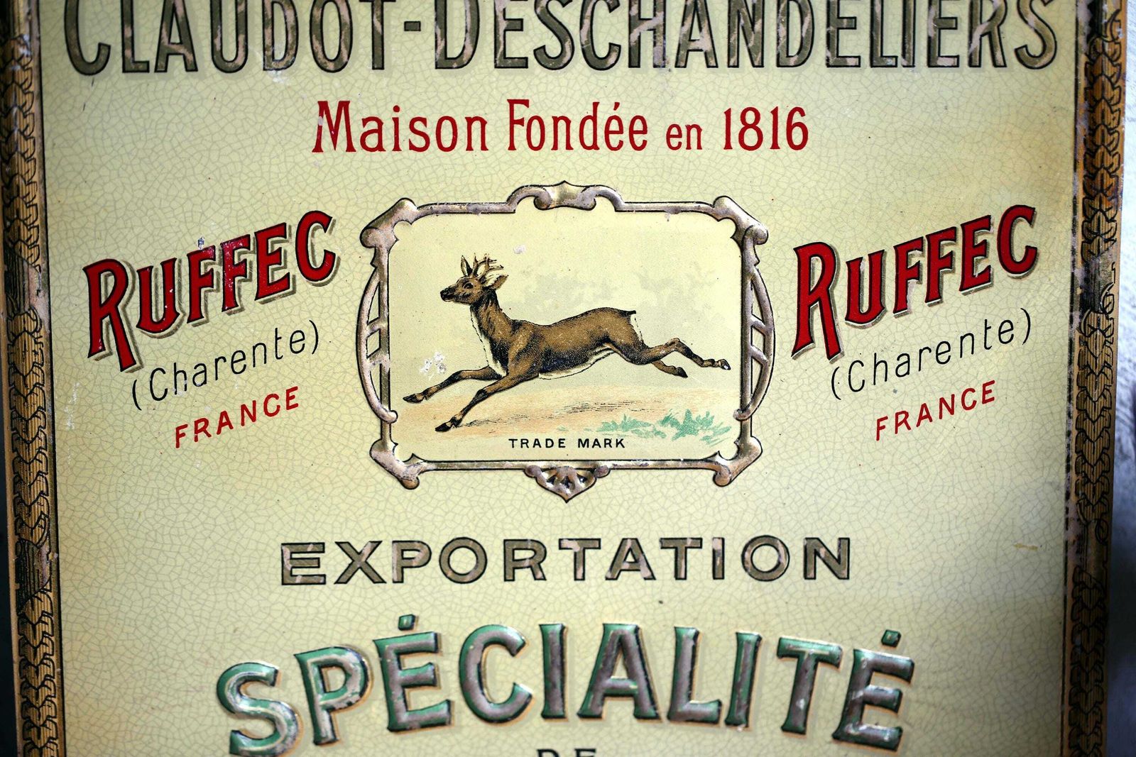 Antique Comestibles Aux Truffes Tin Sign French Billboard Tin Advertising Kitchen Plaque 1910 Truffles photo Home Decor