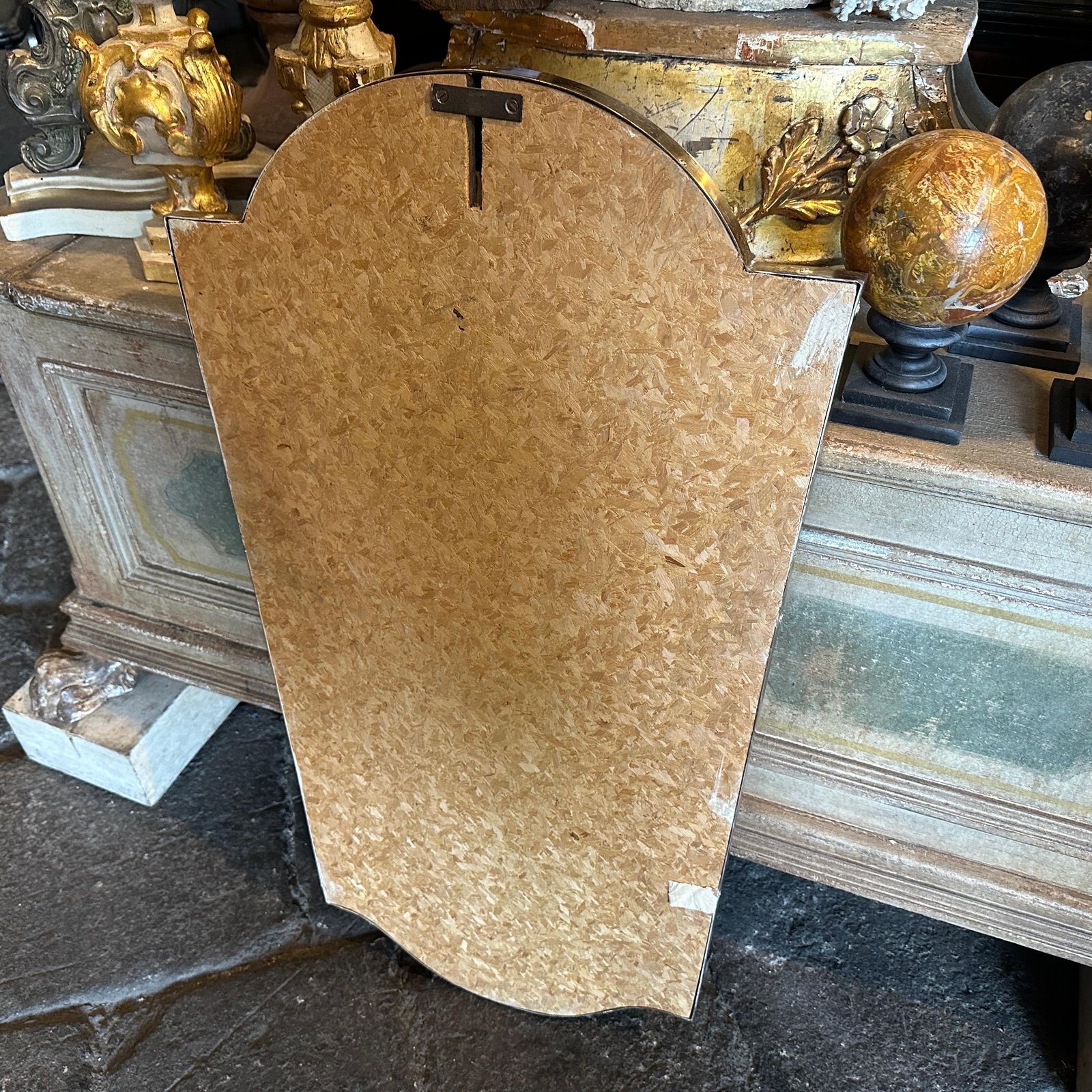 1950s Gio Ponti Style Mid Century Modern Brass Italian Wall Mirror photo buy