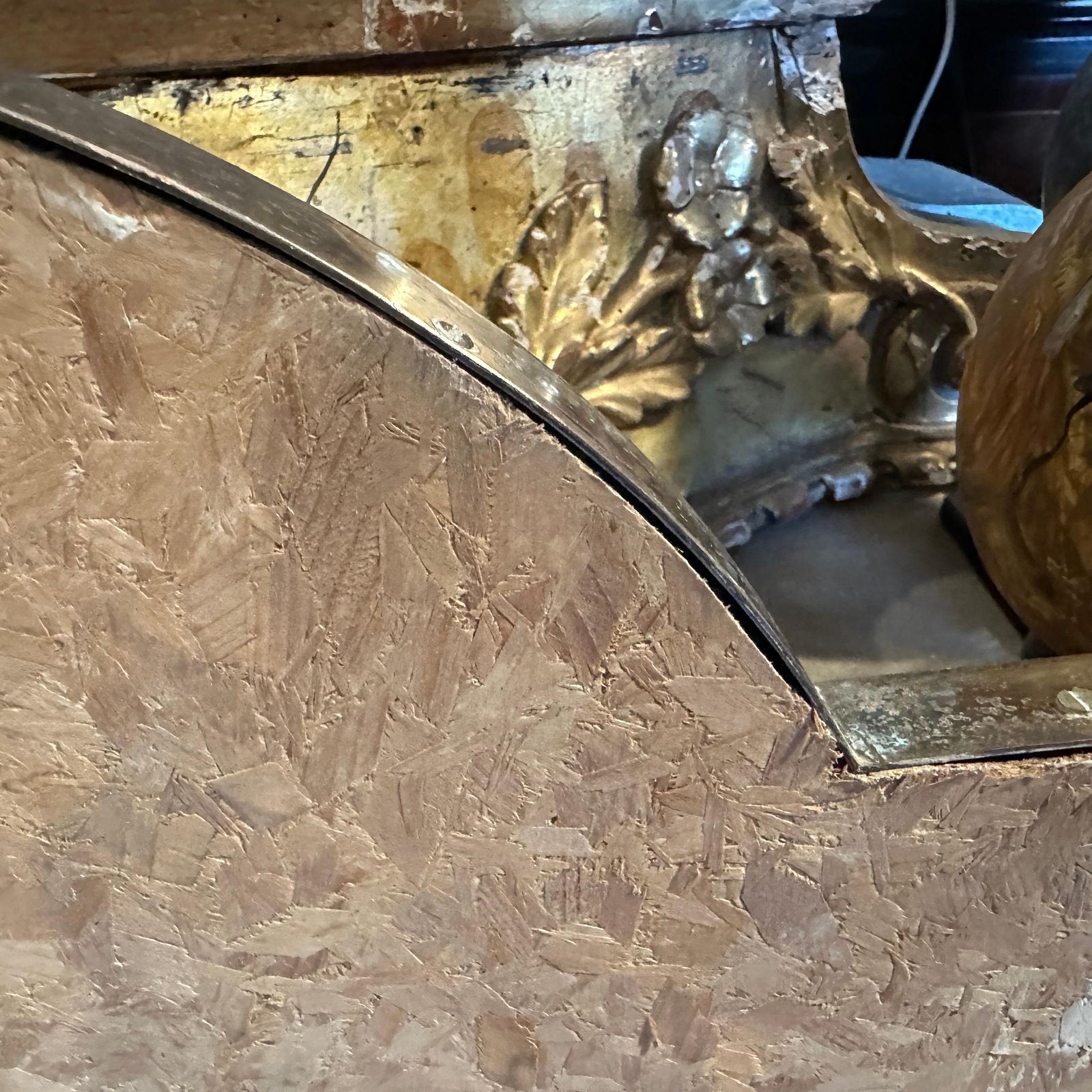 photo vintage 1950s Gio Ponti Style Mid Century Modern Brass Italian Wall Mirror