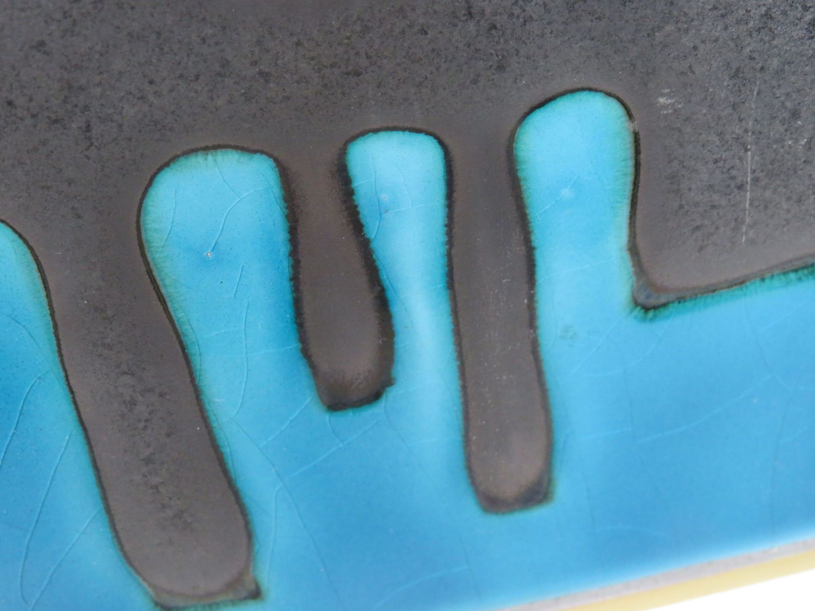 photo for sale Door Handle With Amphora Ceramic Tile, Belgium 1960s, Blue Modernist Design
