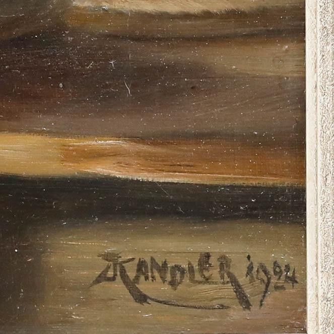 Ludwig Kandler (1856 1927) Framed 1924 Oil, Drinker In The Jazzy Waistcoat photo buy