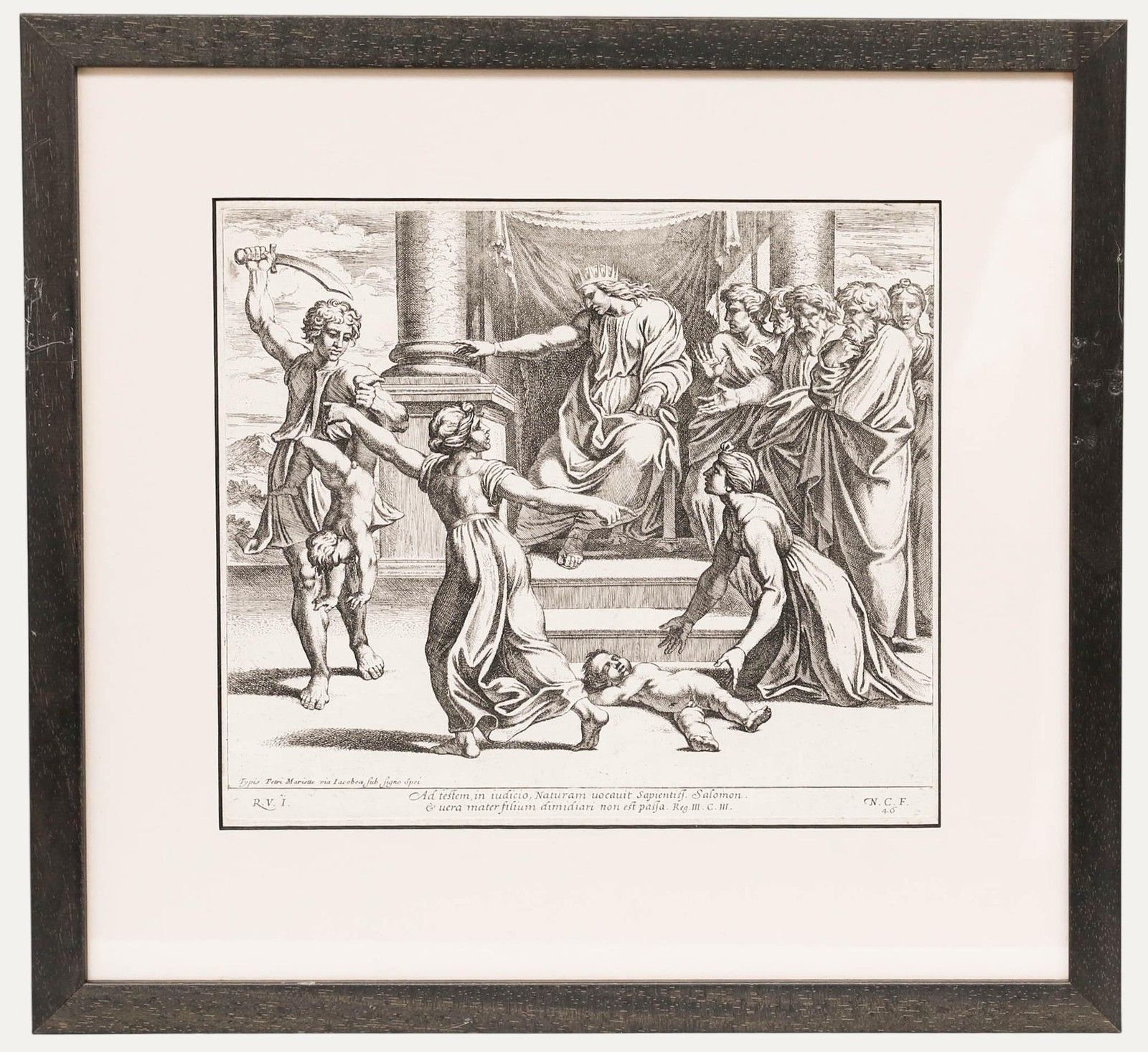 Nicolas Chaperon (1612 1656) After Raphael Engraving, Judgement Of Solomon