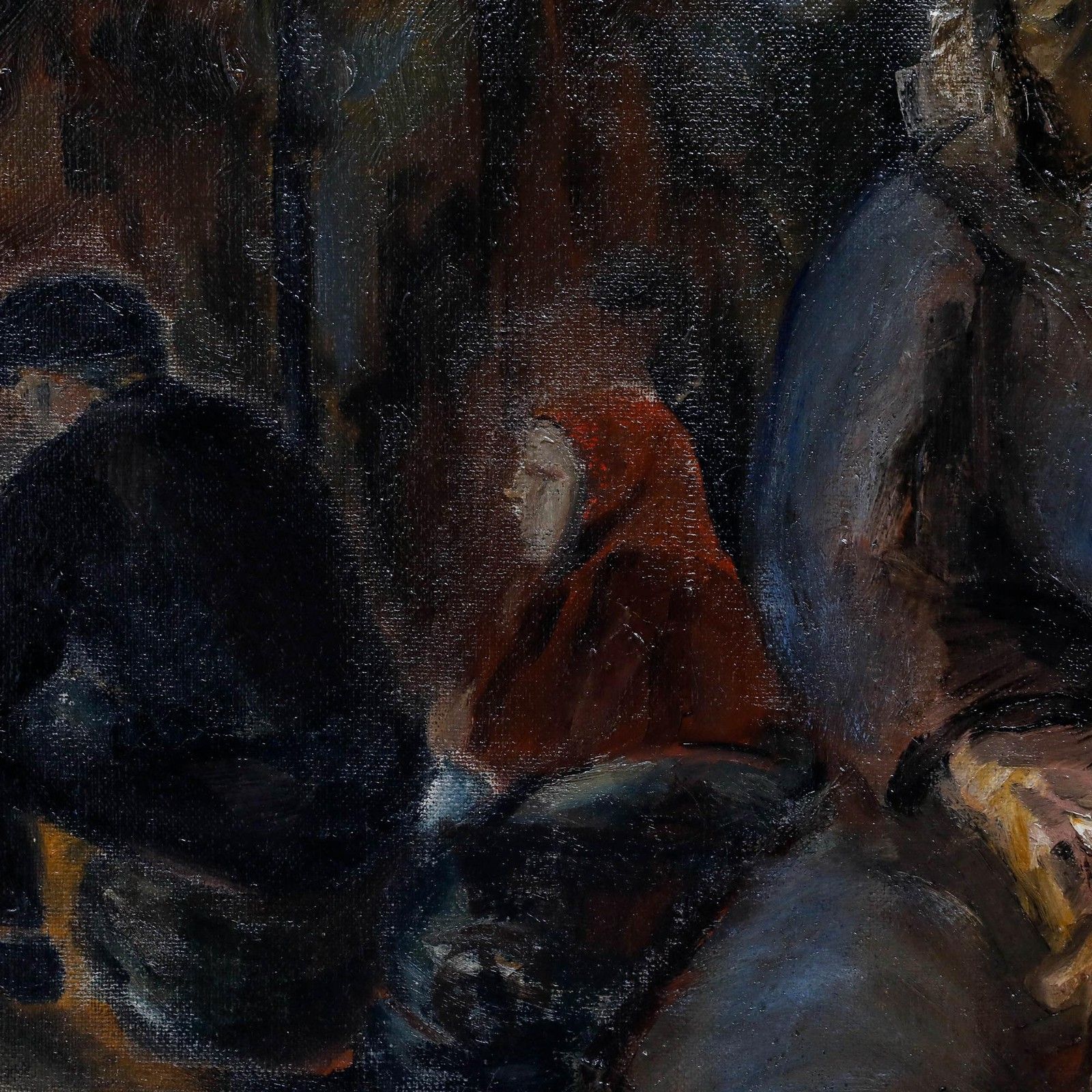 M.Kant Early 20th Century Oil, A Moment Of Melancholy photo Art
