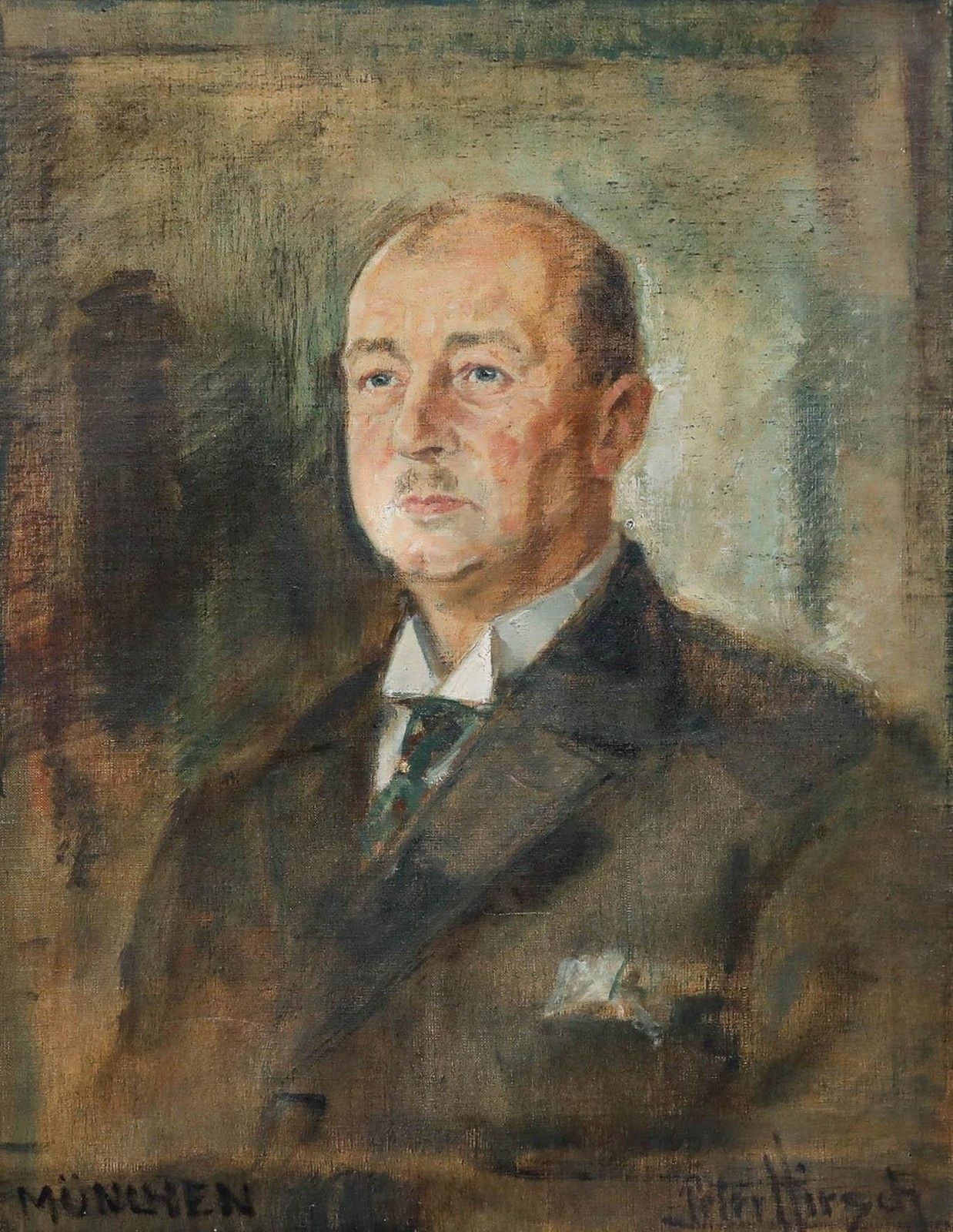 Peter Hirsch (1889 1978) 1927 Oil, Portrait Of Mr Otto Brandt photo furniture