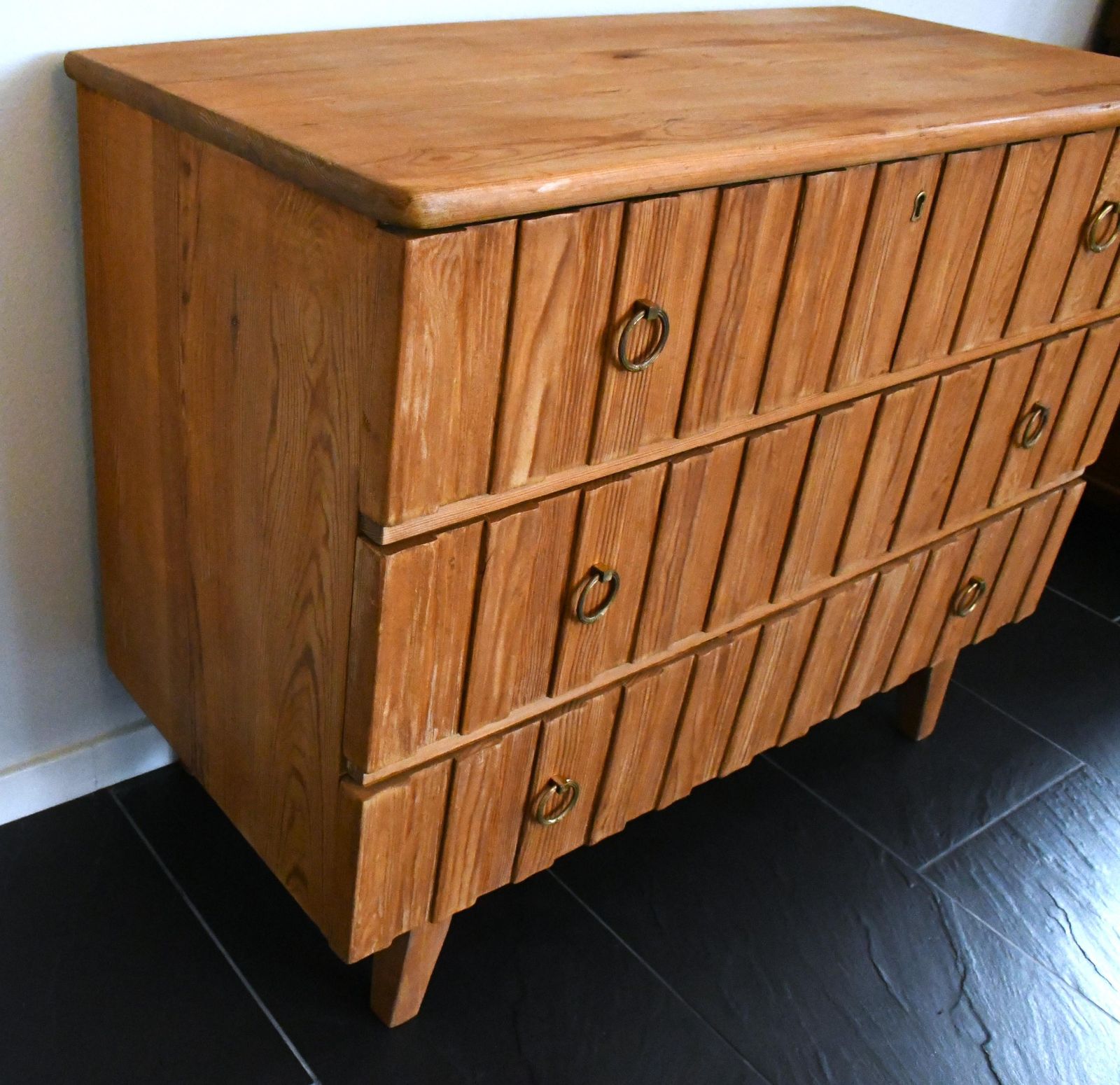 Swedish Pine Chest Of Drawers By Göran Malmvall For Karl Andersson & Söner Ab, 1940s photo 8629.0
