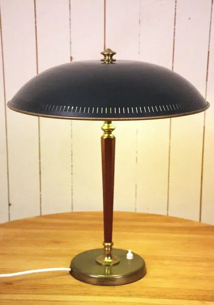 Swedish Art Deco Style Table Lamp By Bröderna Malmströms Metallvarufabrik Model No 2795, 1954 photo for sale