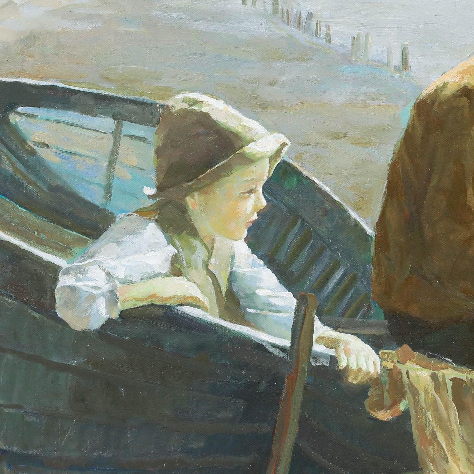 Manner Of Stanhope Forbes  20th Century Oil, Preparing To Sail photo Art