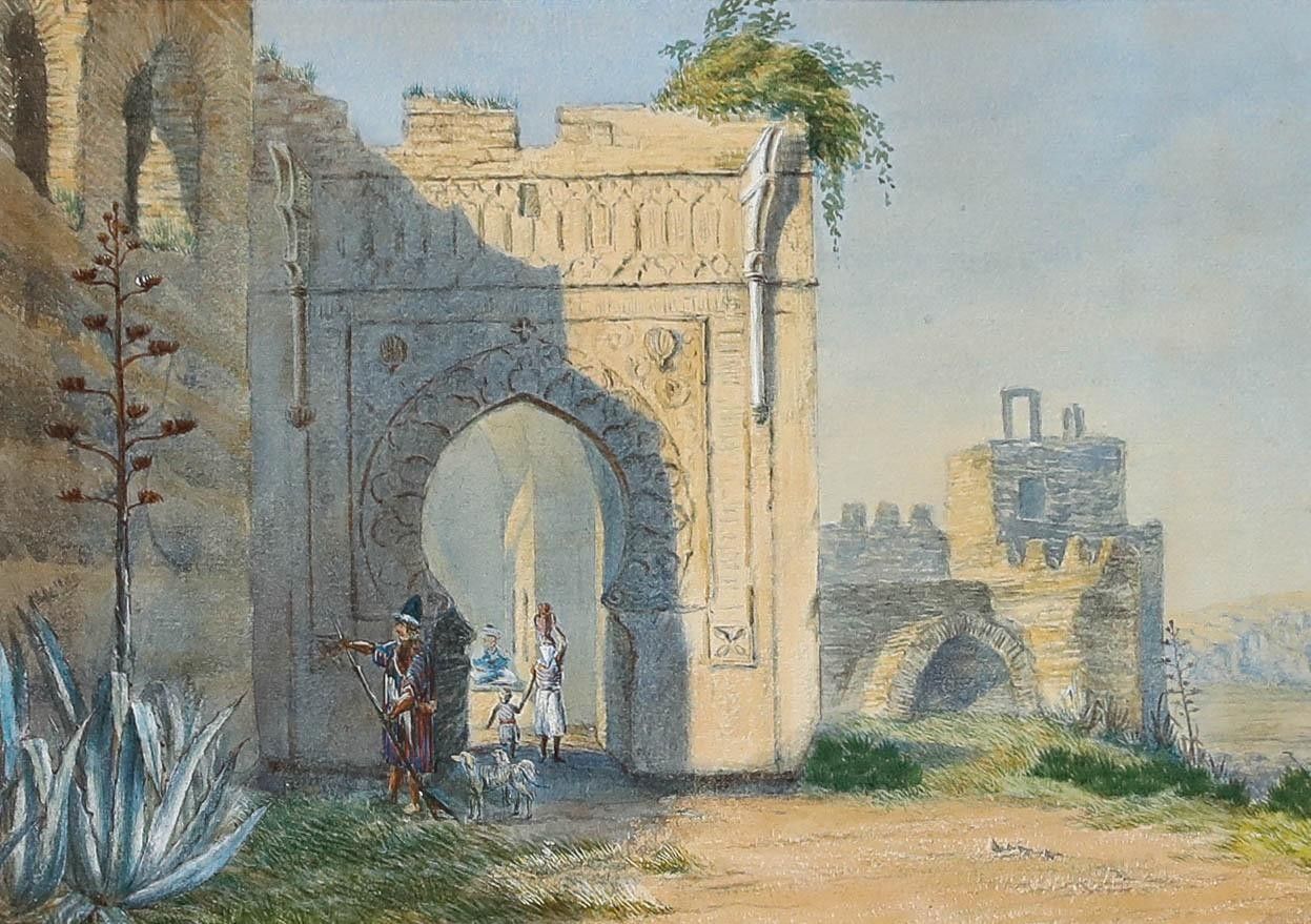 Late 19th Century Watercolour A View Of The Citadel photo furniture