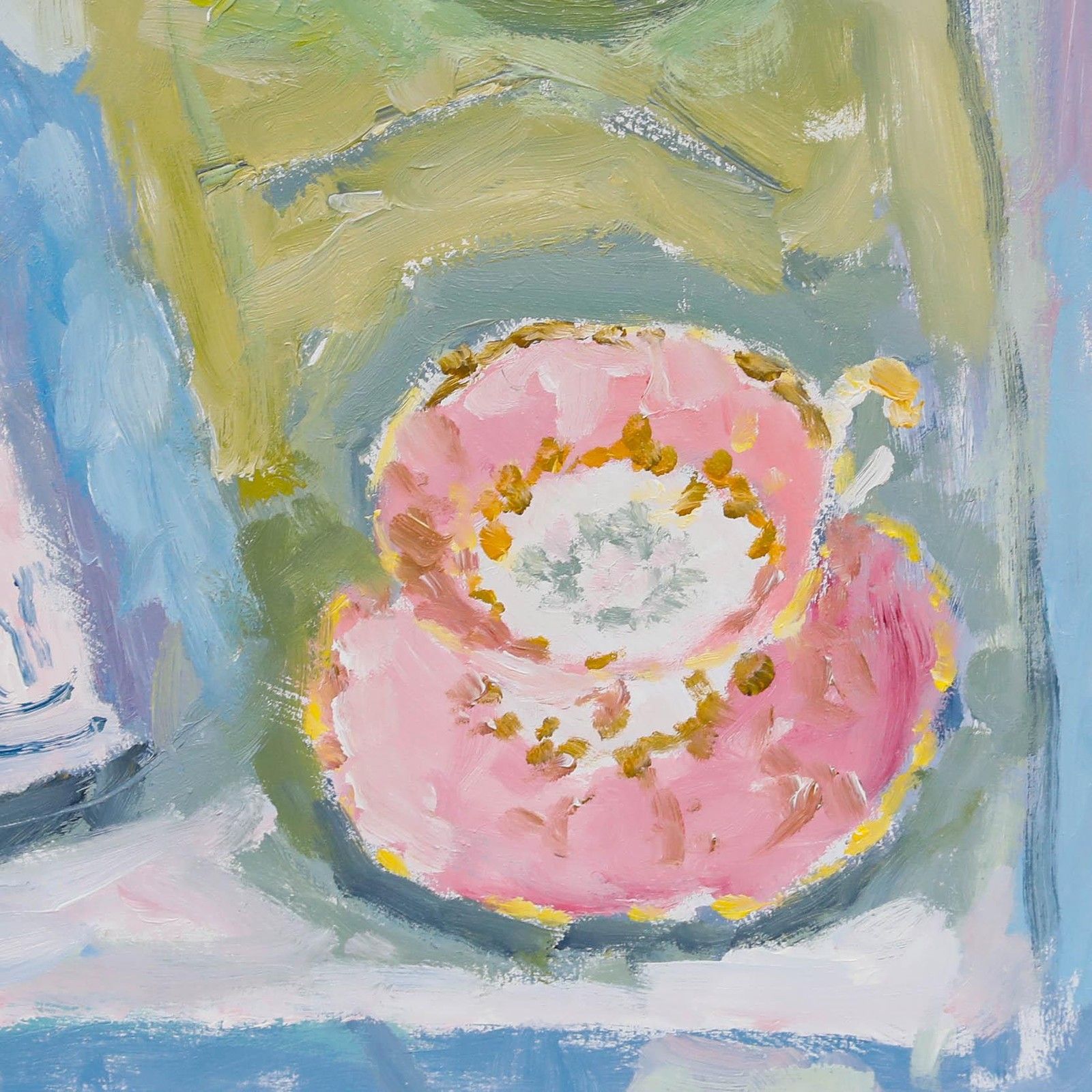 Graham Evernden (B.1947) Framed Contemporary Oil, China Cup With Fig photo Art