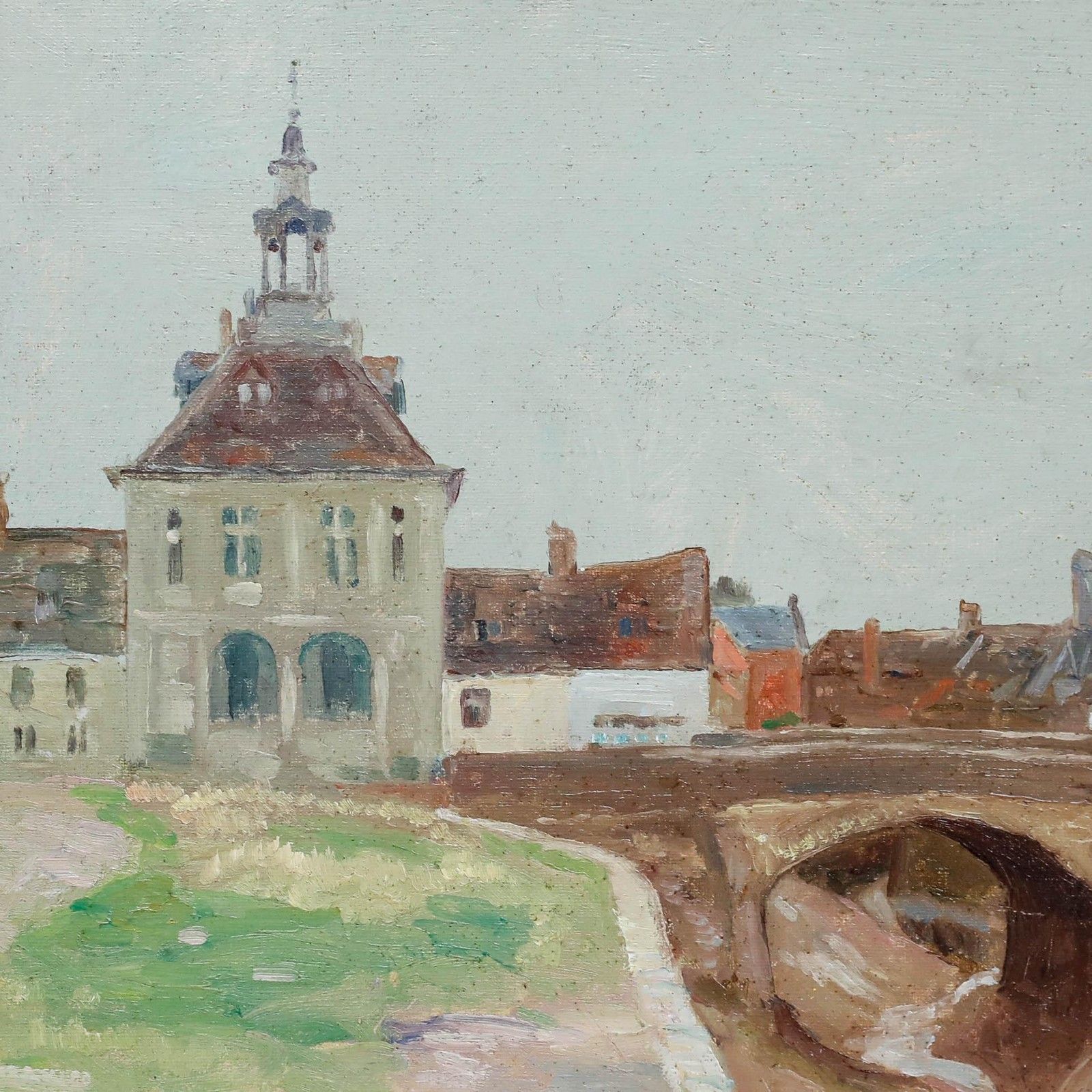 Robert Kirkland Jamieson (1880 1950) Early 20th Century Oil, Urban Town Scene photo Art