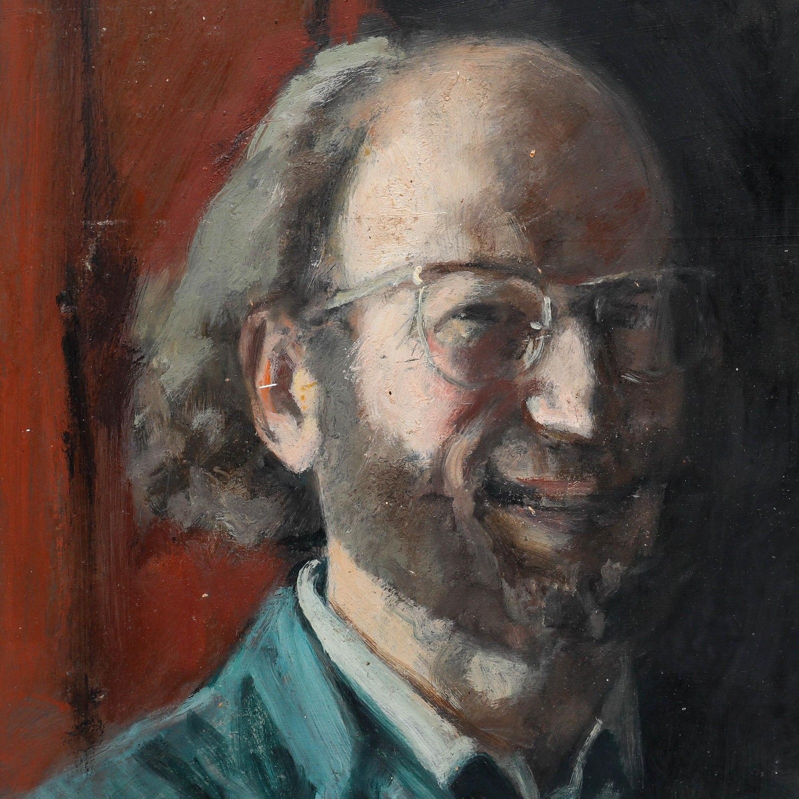 George Weissbort (1928 2013) 20th Century Oil, A Forced Smile photo Art