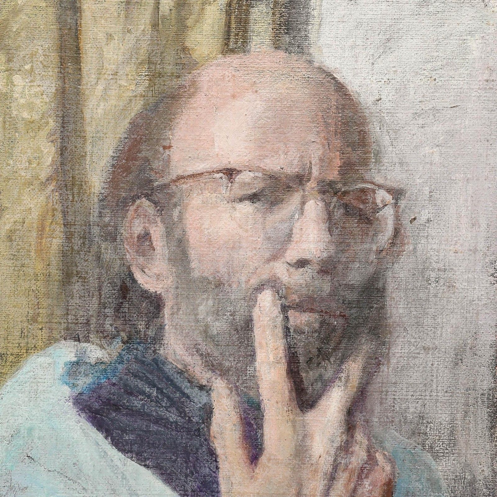 George Weissbort (1928 2013) 20th Century Oil, A Moment Of Contemplation photo Art