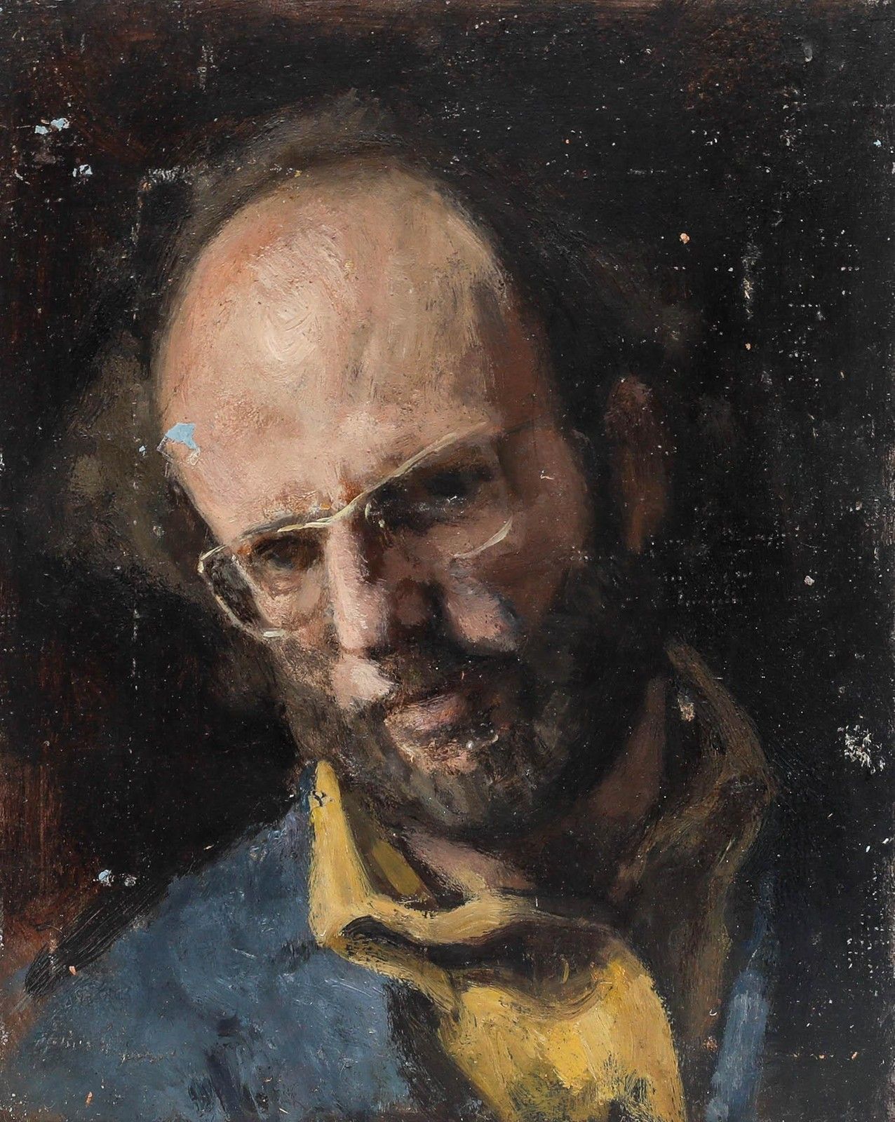George Weissbort (1928 2013) 20th Century Oil, In Deep Thought photo furniture