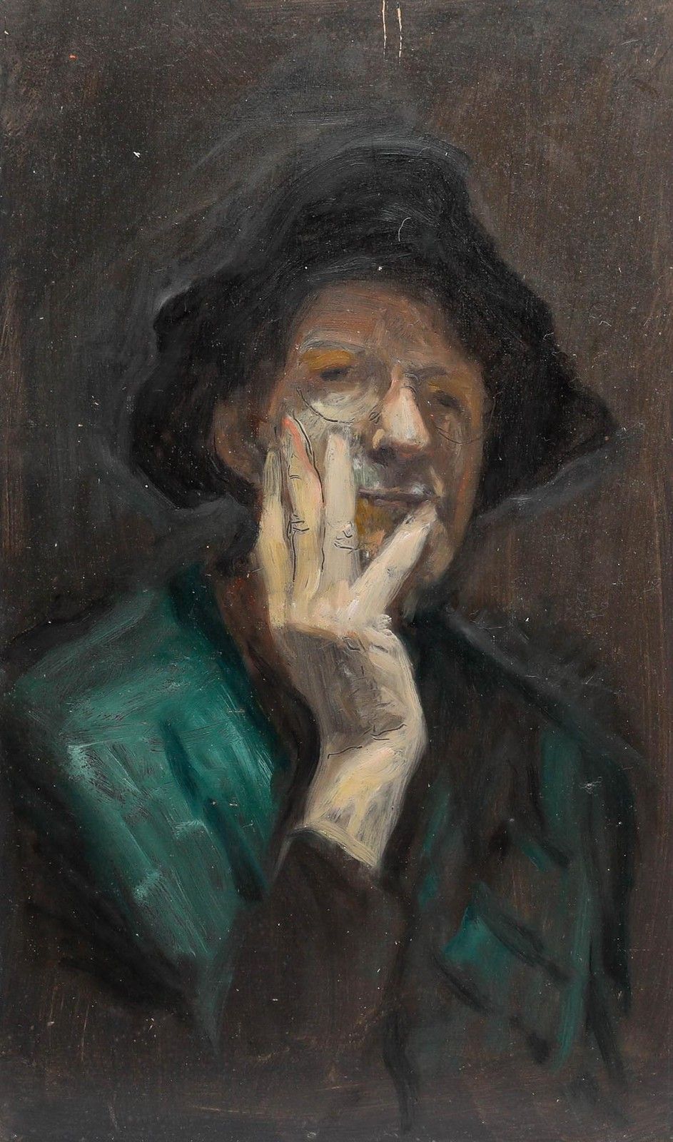 George Weissbort (1928 2013) 20th Century Oil, The Artist In Green photo furniture