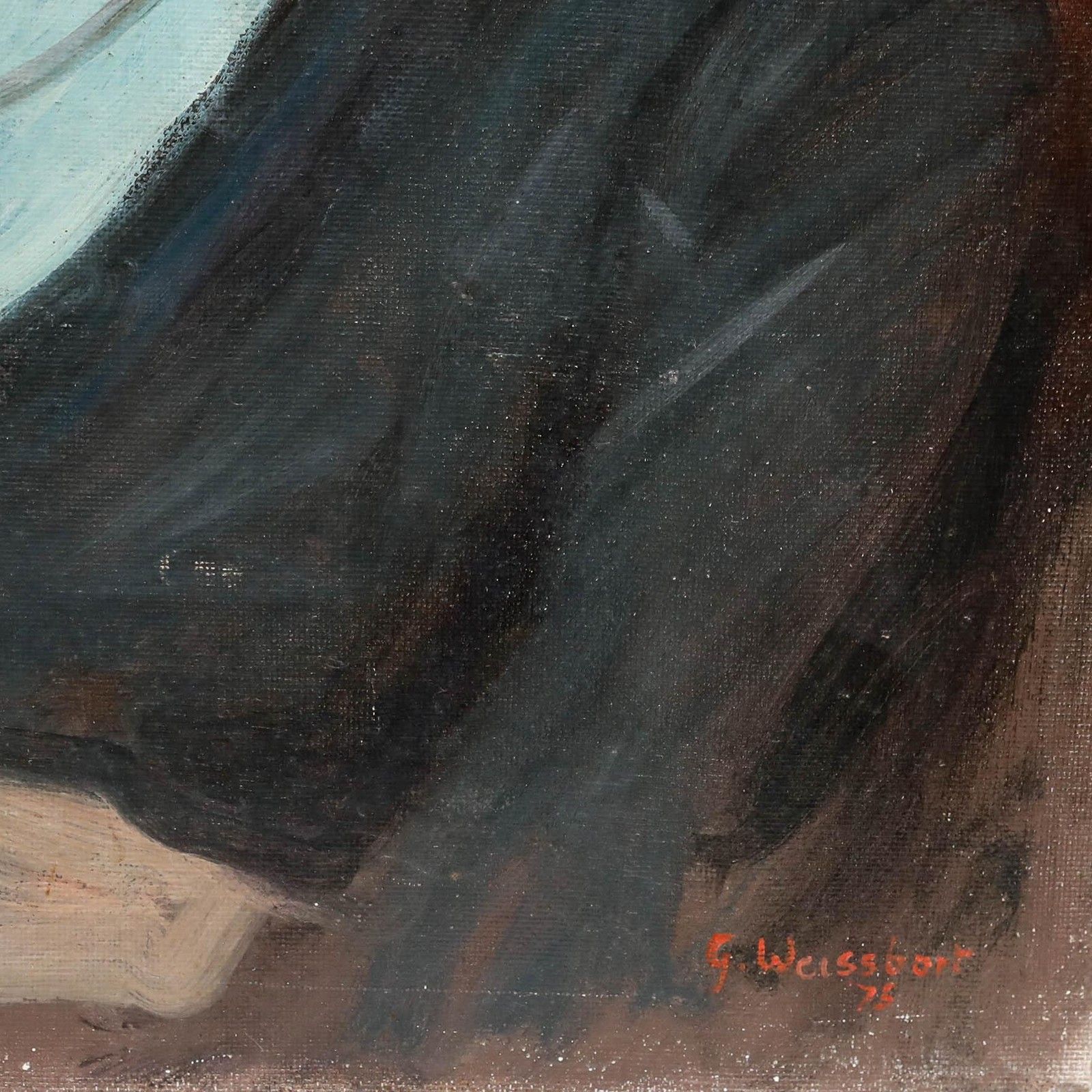 George Weissbort (1928 2013) 1975 Oil, Girl In A Turtleneck photo 450.0