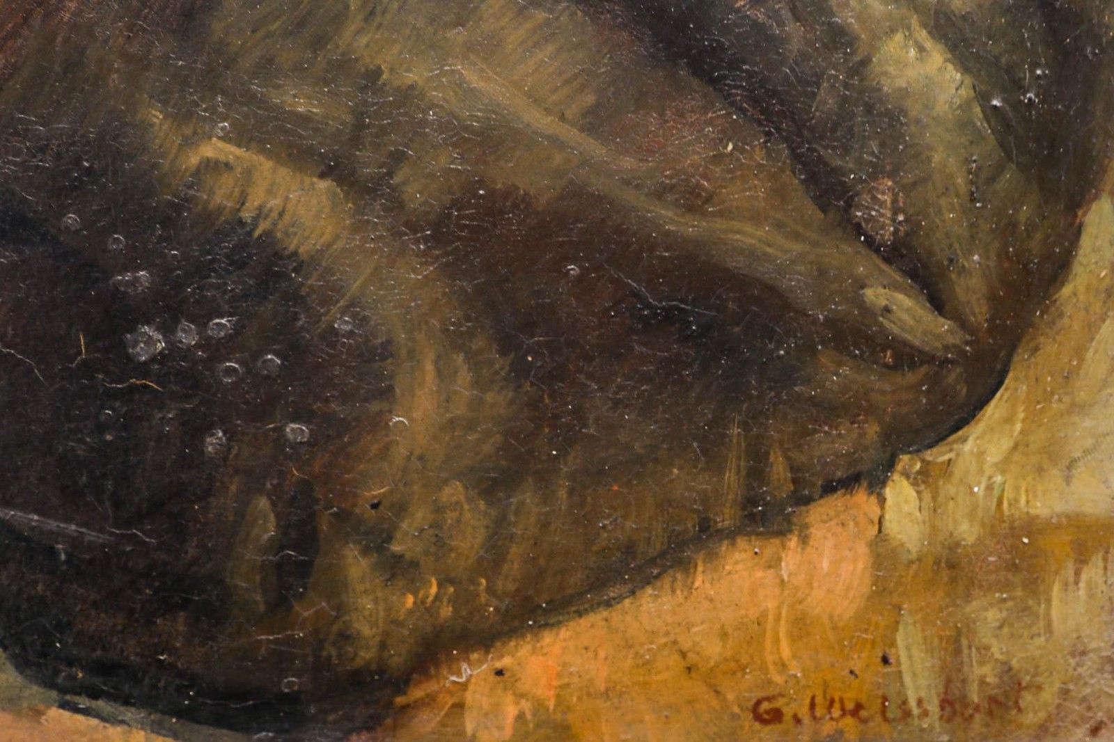 George Weissbort (1928 2013) Mid 20th Century Oil, Lady In Fur photo vinterior