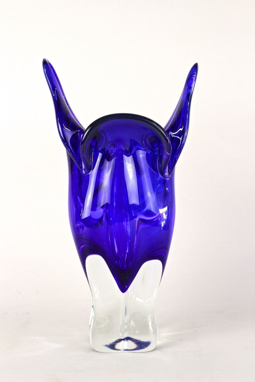 20th Century Dark Blue Murano Glass Vase, Sommerso Murano, Italy Ca. 1960/70 photo for sale