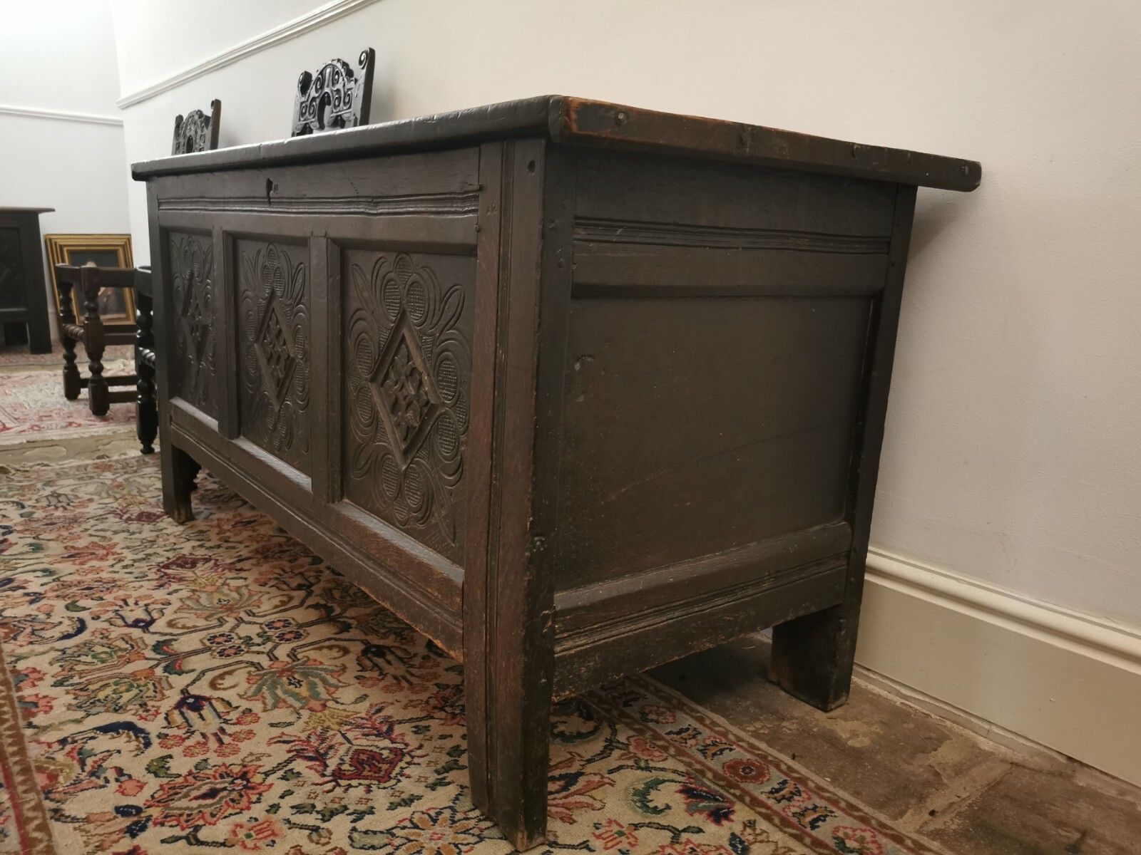 A Good 17th Century 'Halifax' Coffer Chest photo Furniture