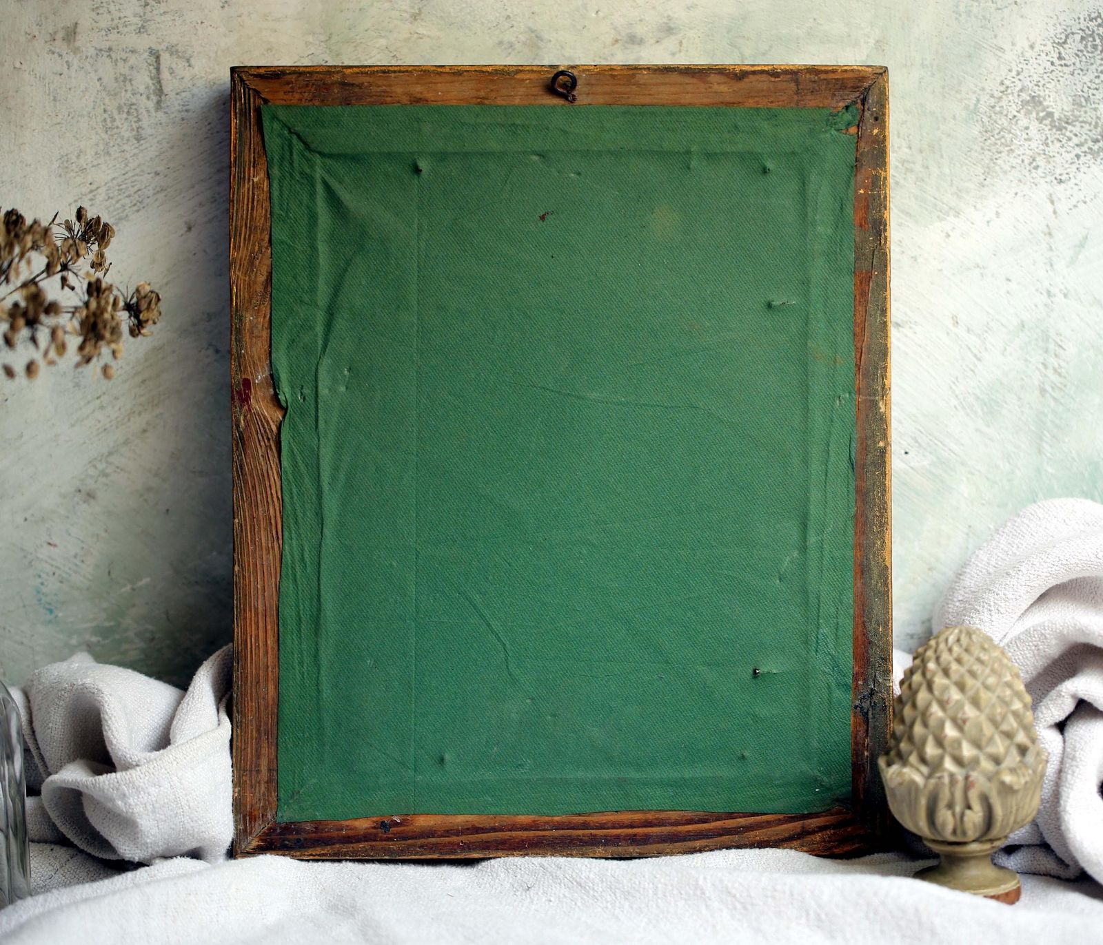 Antique French Wall Mirror With Ornate Wooden Painted Gold Frame Rococo photo buy