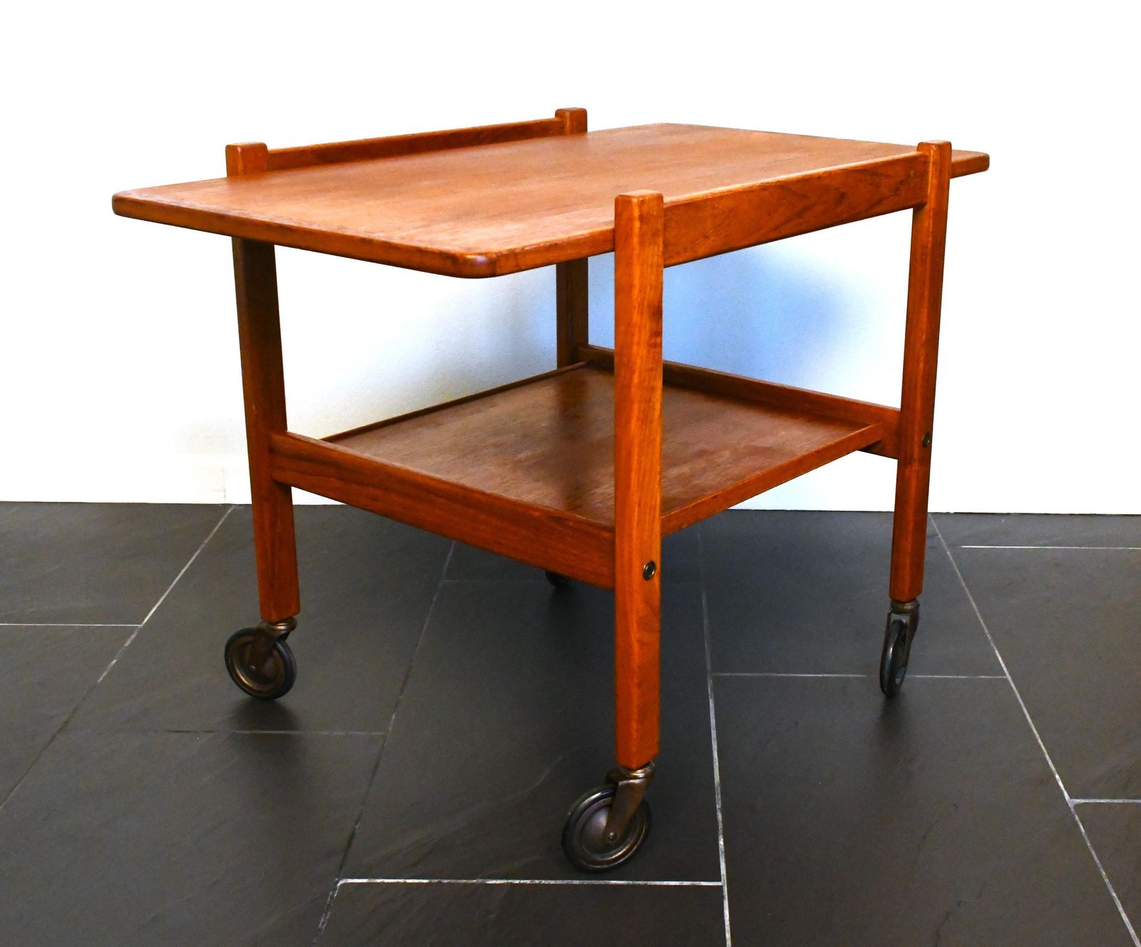 Swedish Rulle Teak Serving Cart By Källemo 1960s photo Furniture