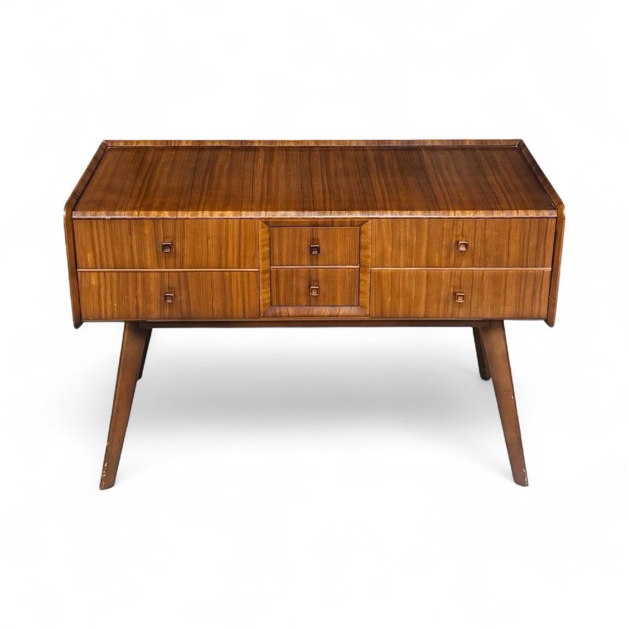 Homeworthy Walnut Chest Of Drawers Mid Century Retro C1960s Rare photo vintage