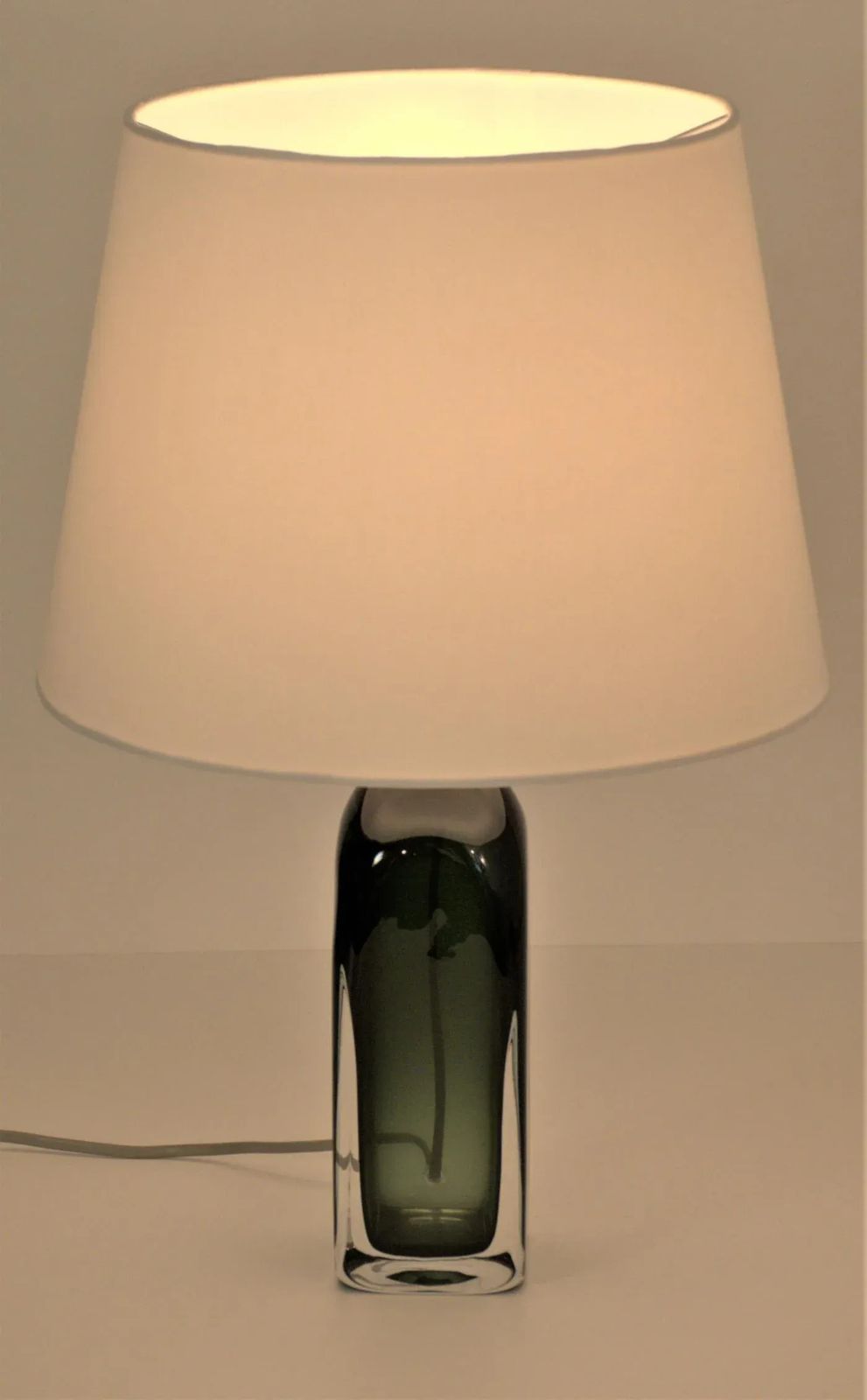 Doublecoated Blue Green Glass Table Lamp By Carl Fagerlund For Orrefors, 1950s photo furniture