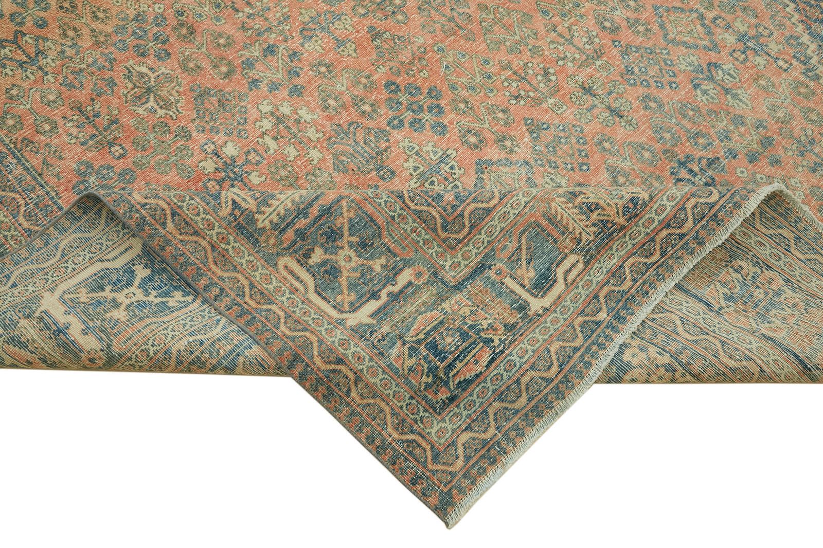 Handmade Beige Vintage Large Area Rug 263 Cm X 381 Cm photo vinterior