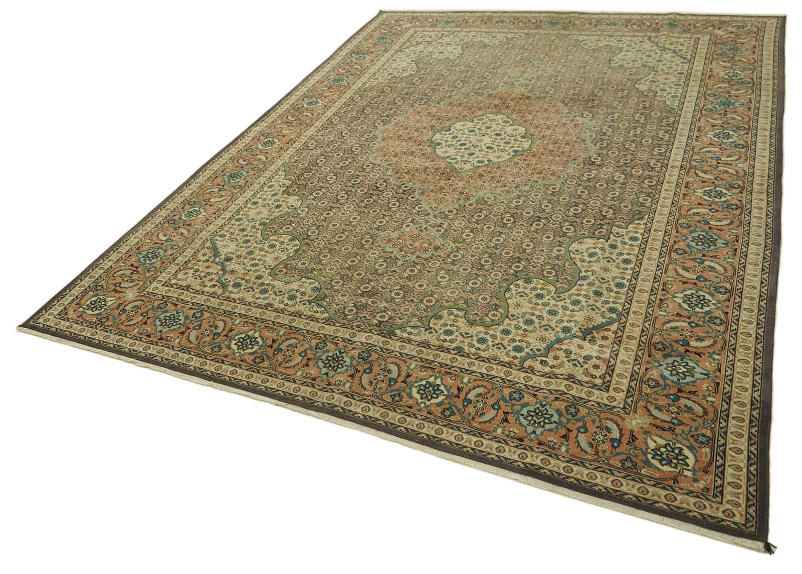 Handmade Beige Vintage Large Area Rug 197 Cm X 280 Cm photo for sale