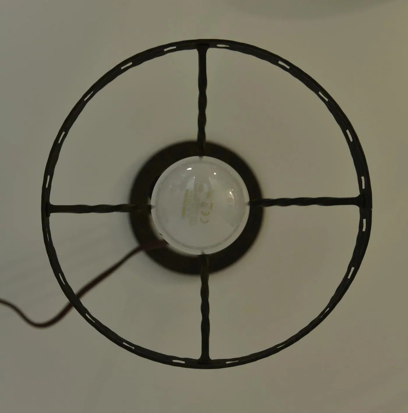 Art Noueau Swedish Wrought Iron And Blown Glass Table Lamps, 1915, Set Of 2 photo vinterior
