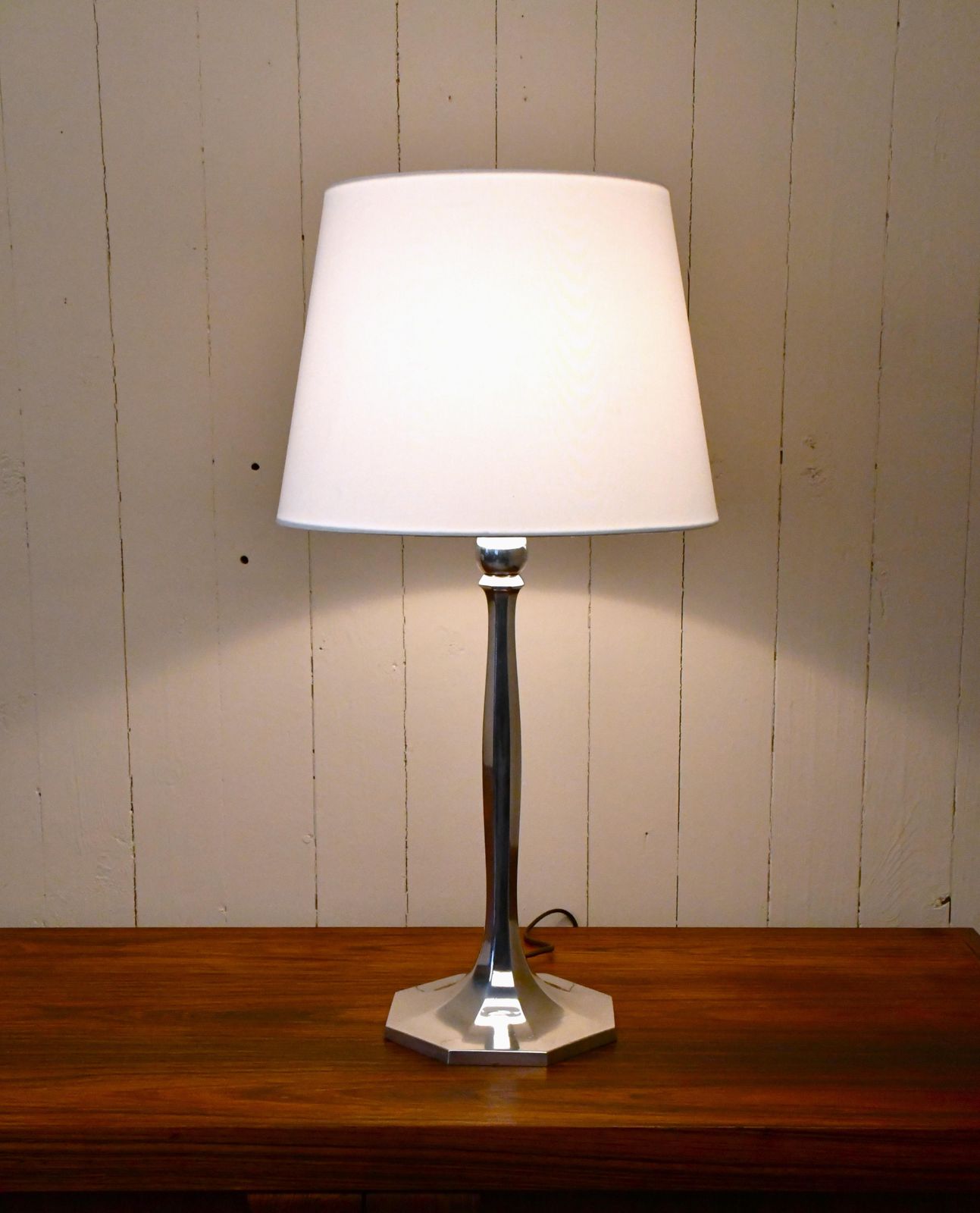 Lighting Swedish Silverplate Table Lamp From Herman Bergmans Konstgjuteri, 1920s photo