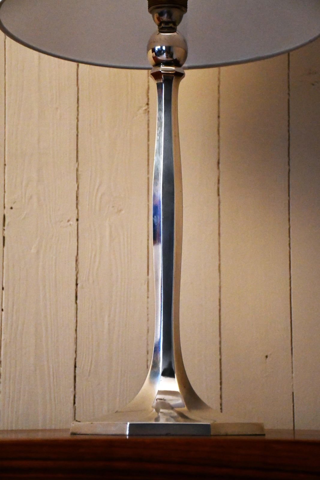 photo vinterior Swedish Silverplate Table Lamp From Herman Bergmans Konstgjuteri, 1920s
