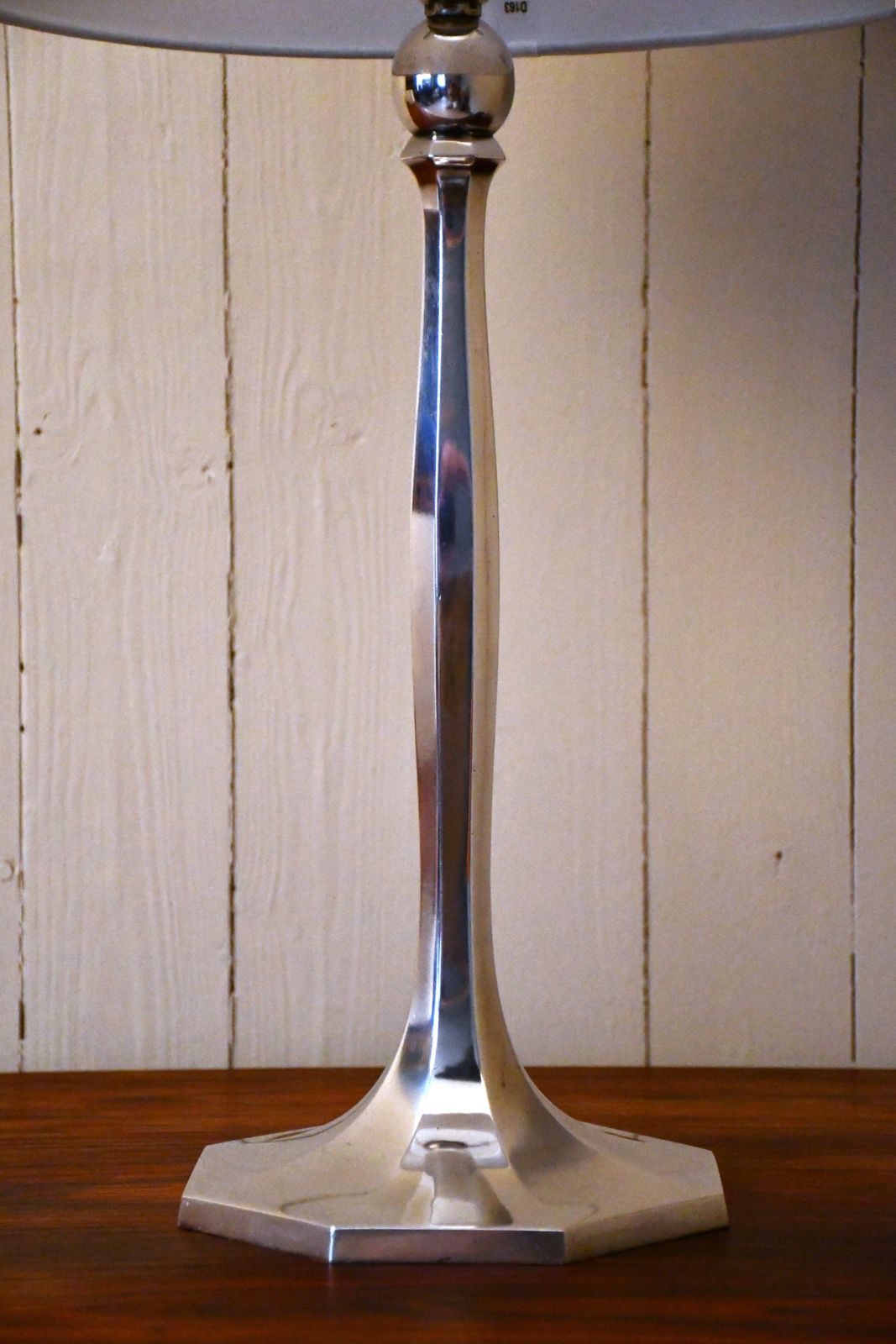 photo vintage Swedish Silverplate Table Lamp From Herman Bergmans Konstgjuteri, 1920s