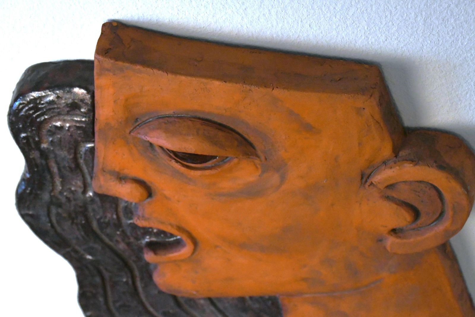 Large Swedish Art Deco Style Ceramic Wall Relief By Lars Bergsten, 1980s photo for sale