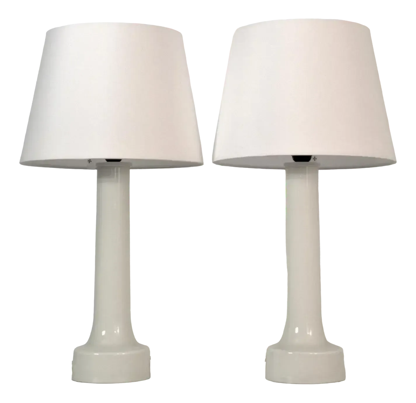 Large Art Glass Table Lamps By Bergboms, Sweden, 1960s, Set Of 2