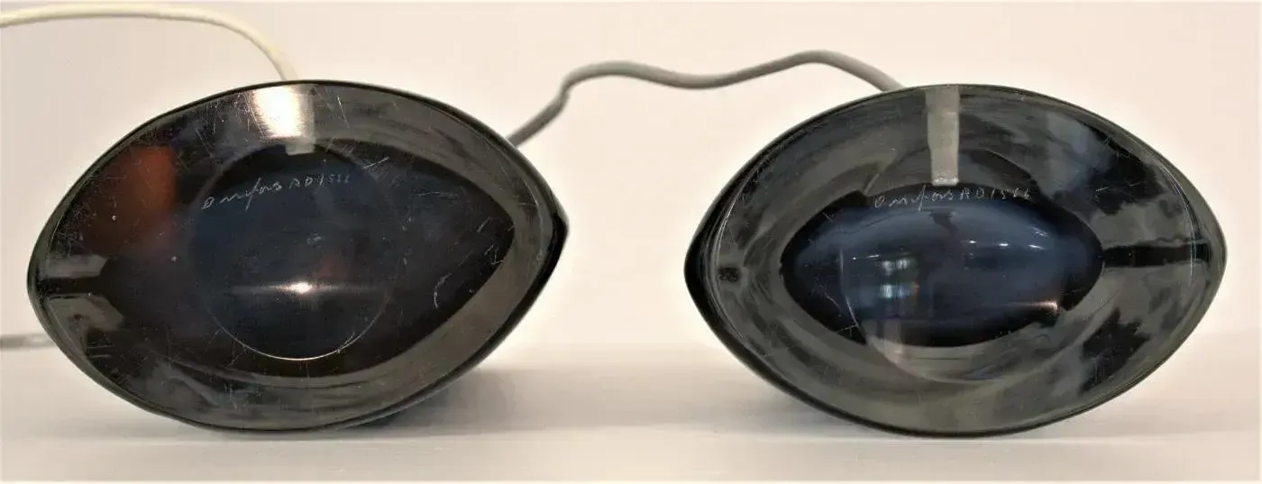 Lighting Blue Doublecoated Glass Table Lamps By Carl Fagerlund For Orrefors, 1950s, Set Of 2 photo