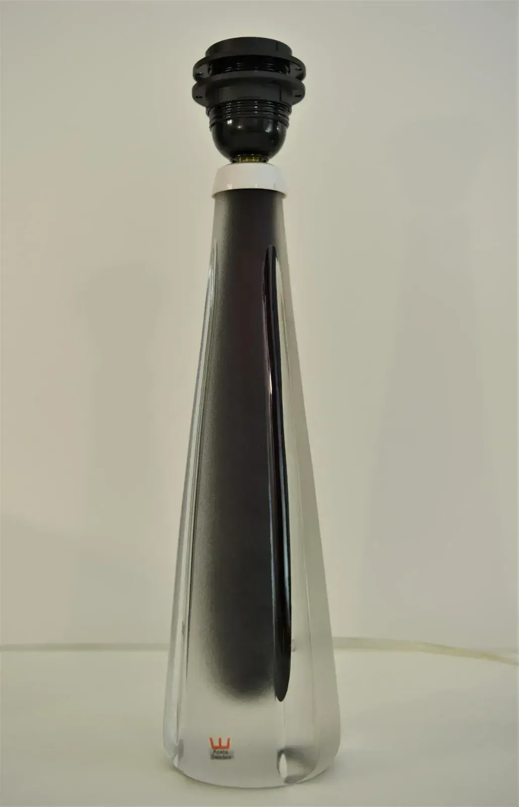 photo furniture Doublecoated Frosted Glass Purple Core Table Lamps By Kosta, Sweden, Set Of 2