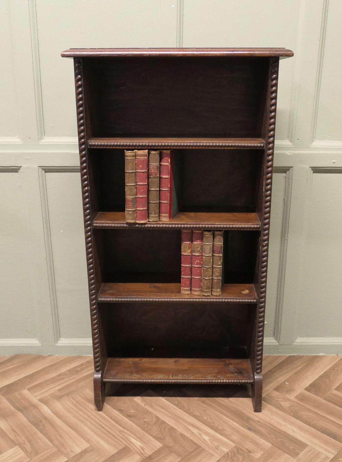 A Good Early 20th Century Open Oak Bookcase photo for sale