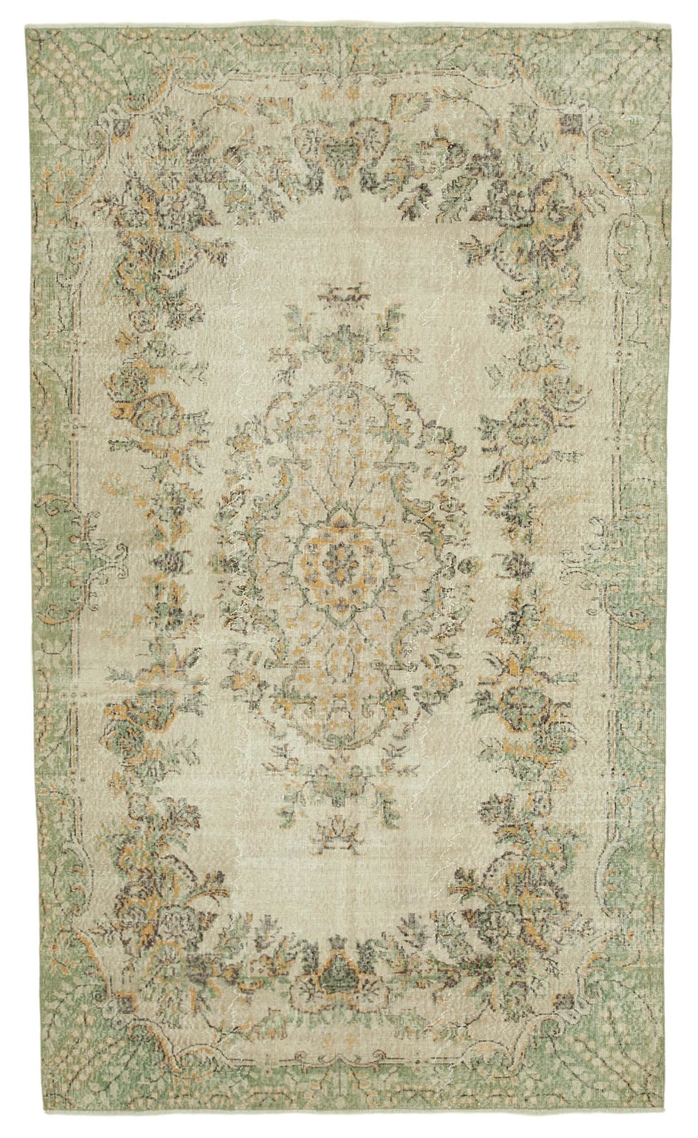 Handmade Beige Turkish Vintage Area Rug 196 Cm X 332 Cm