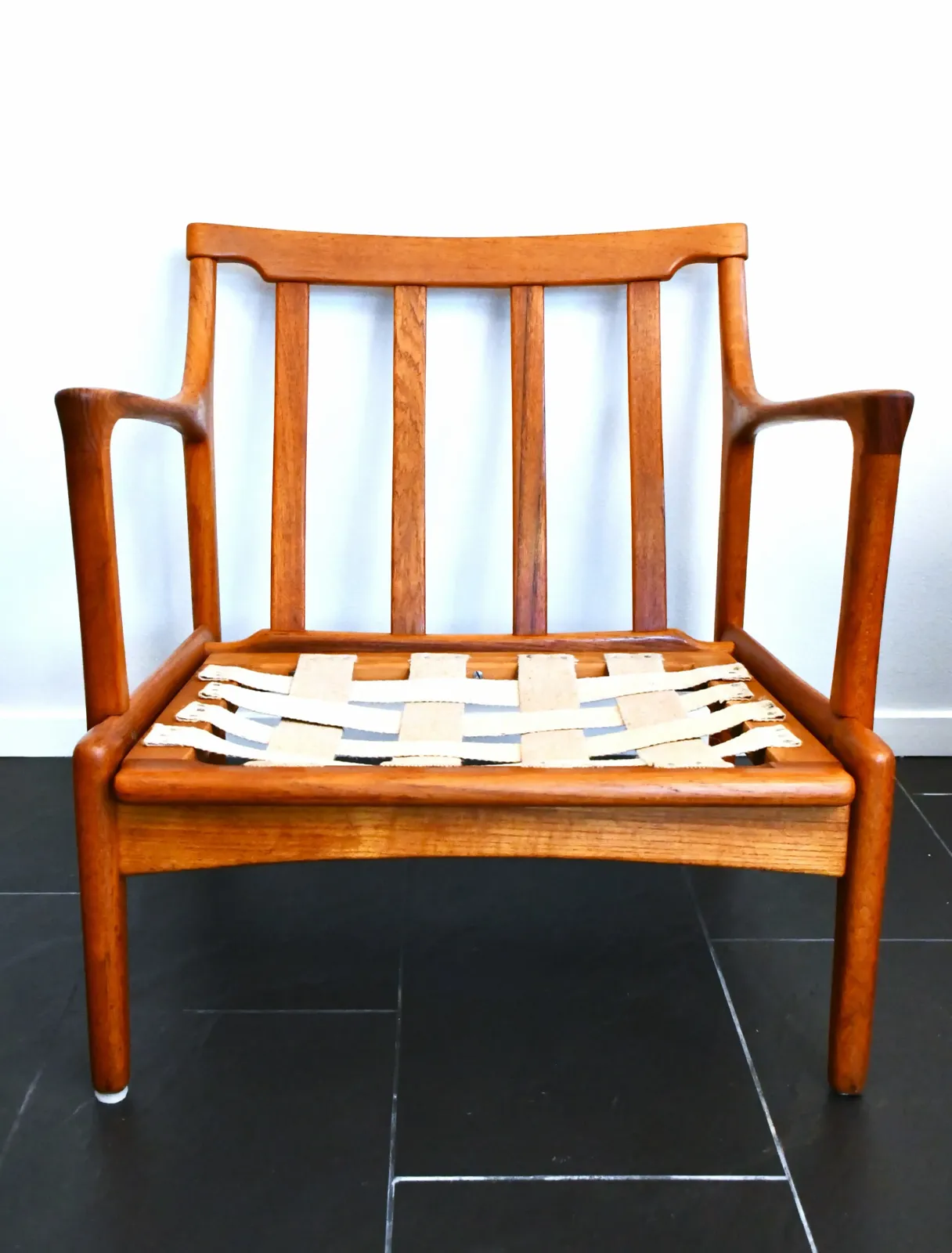 photo furniture Swedish Teak And Leather Kuba Armchairs By Bertil Fridhagen For Br. Andersson, 1950s, Set Of 2