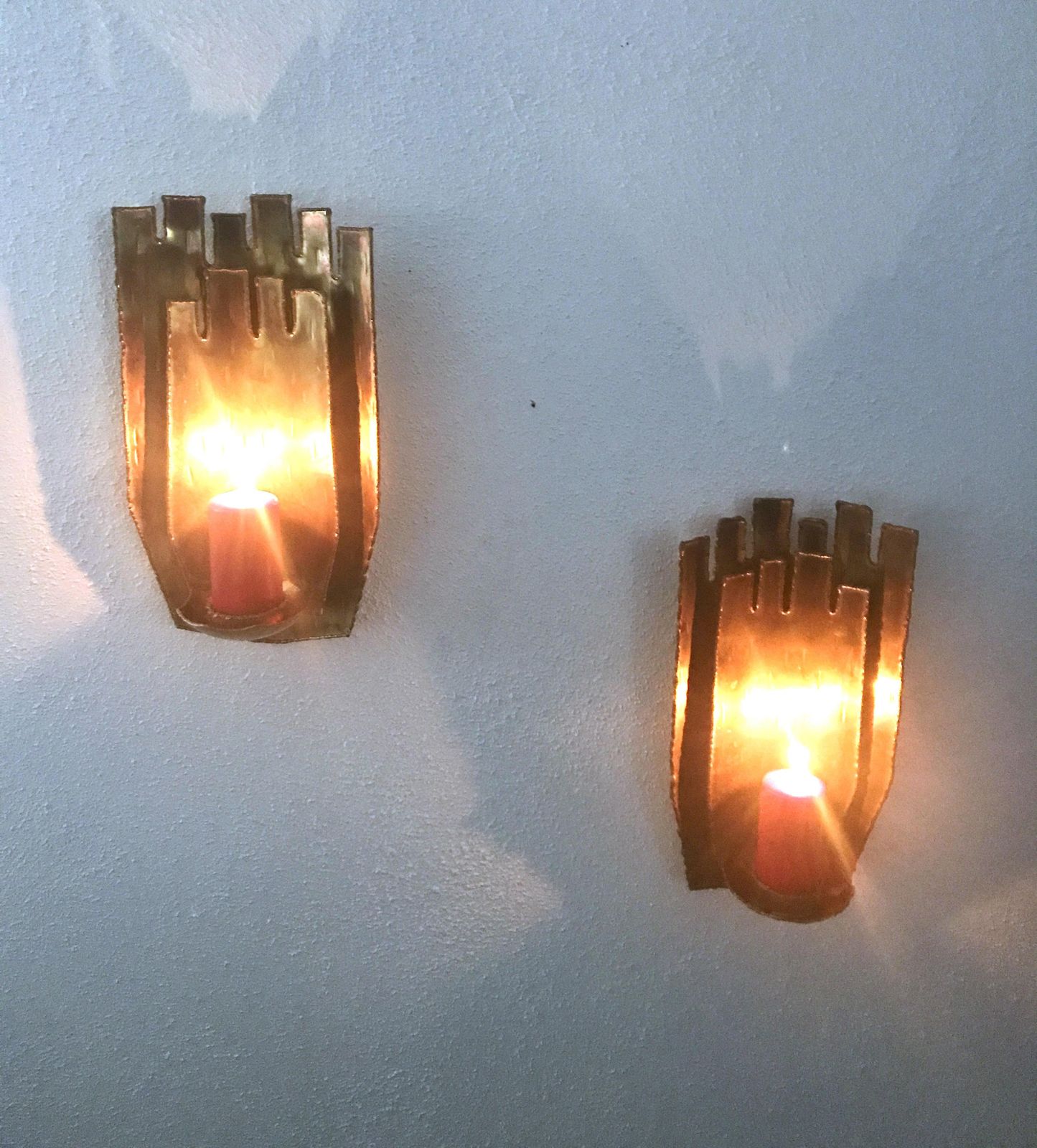 Brutalist Swedish Brass Sconces The Elephant By Claes Giertta, 1980s, Set Of 2 photo Home Decor