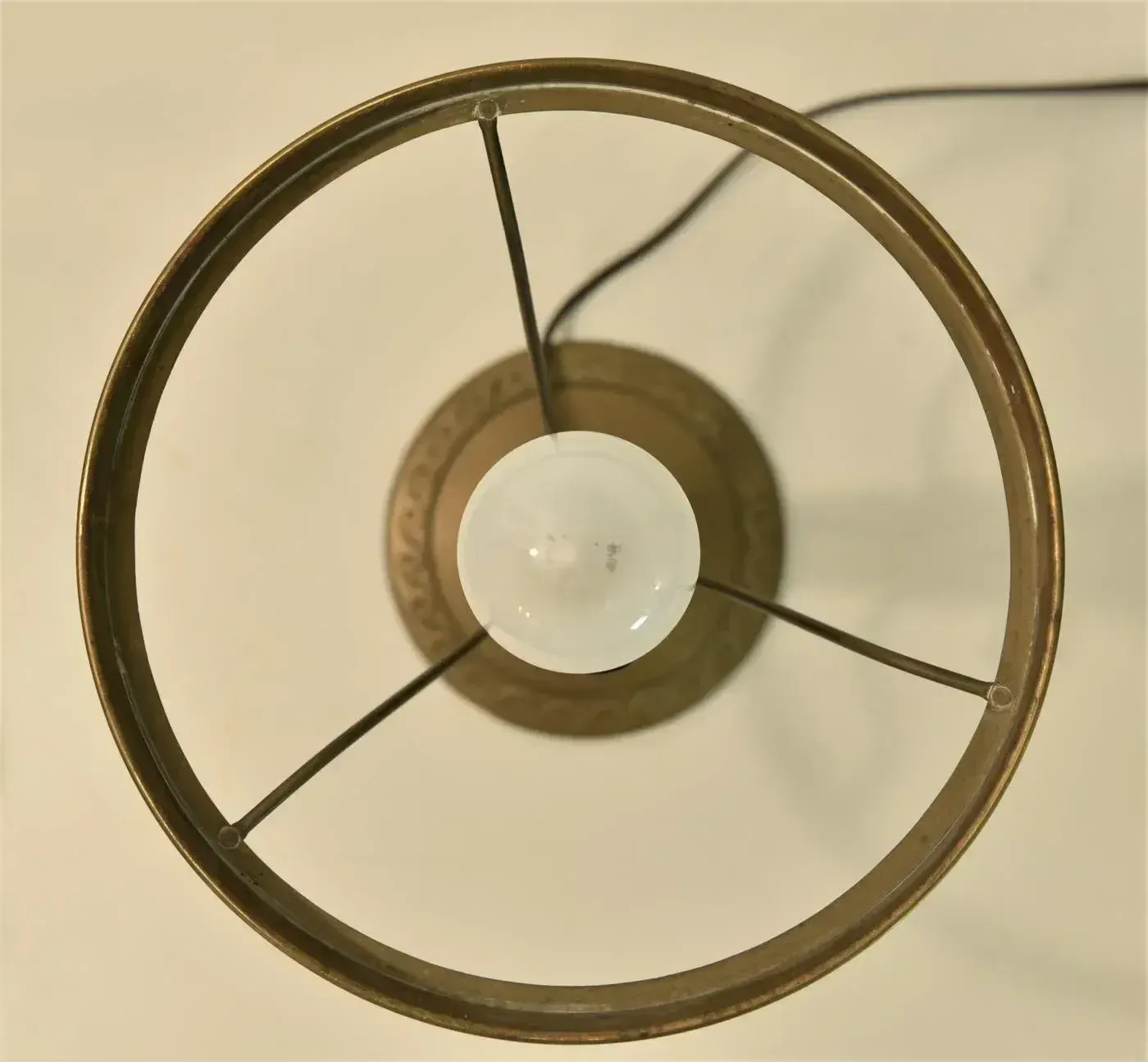 photo furniture Art Nouveau Brass And Glass Table Lamp, Sweden, 1920s