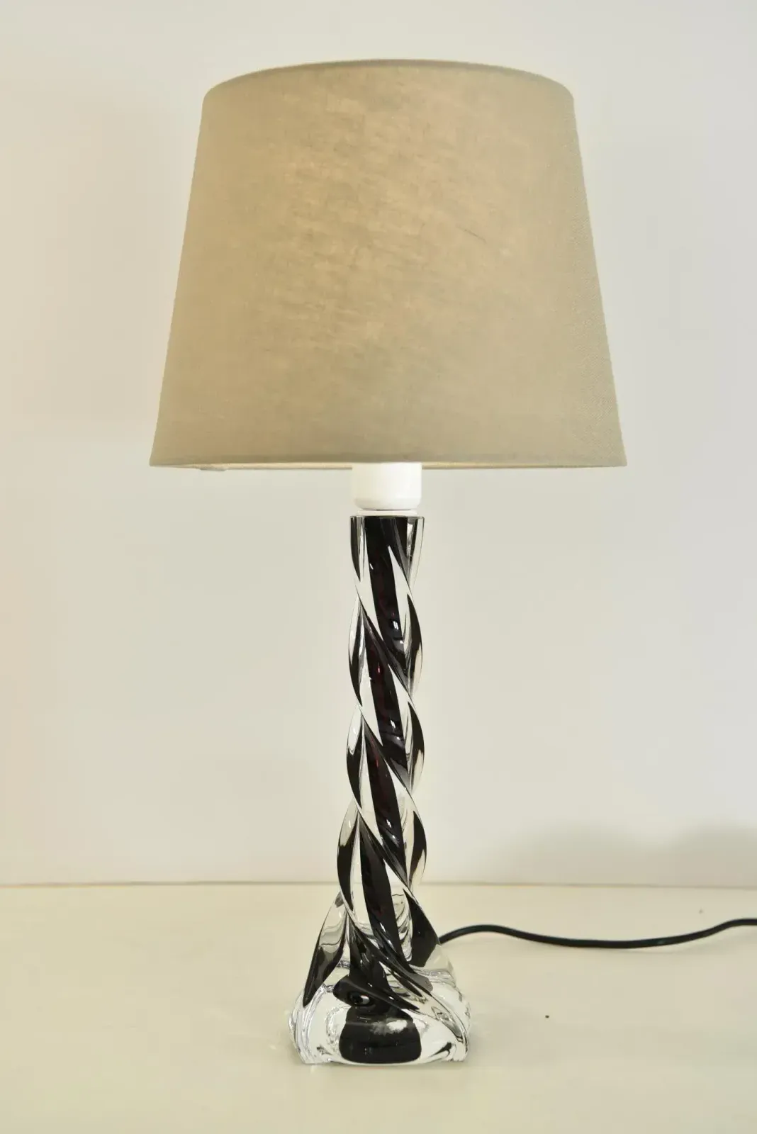 1543.0 Table Lamps By Paul Kedelv For Flygsfors Glasbruk, 1950s, Set Of 2 photo