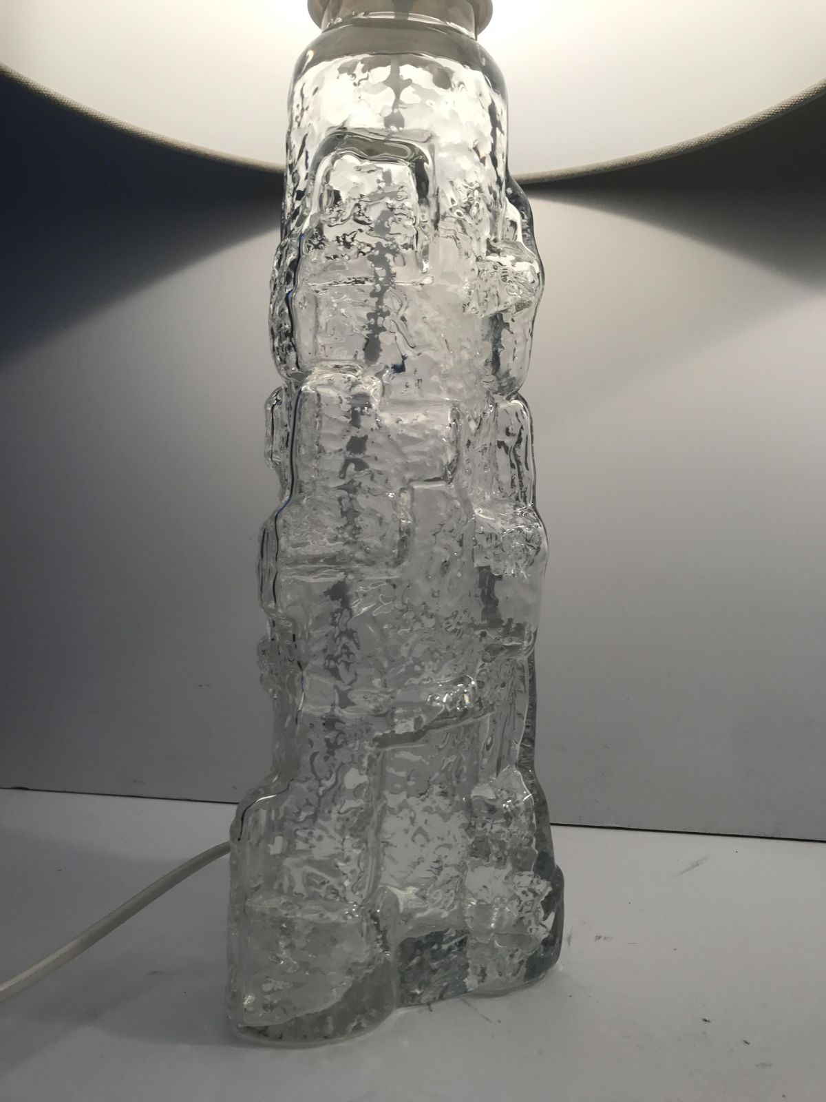 Swedish Art Glass Reijmyre Glasbruk Table Lamps, 1970s, Set Of 2 photo vinterior