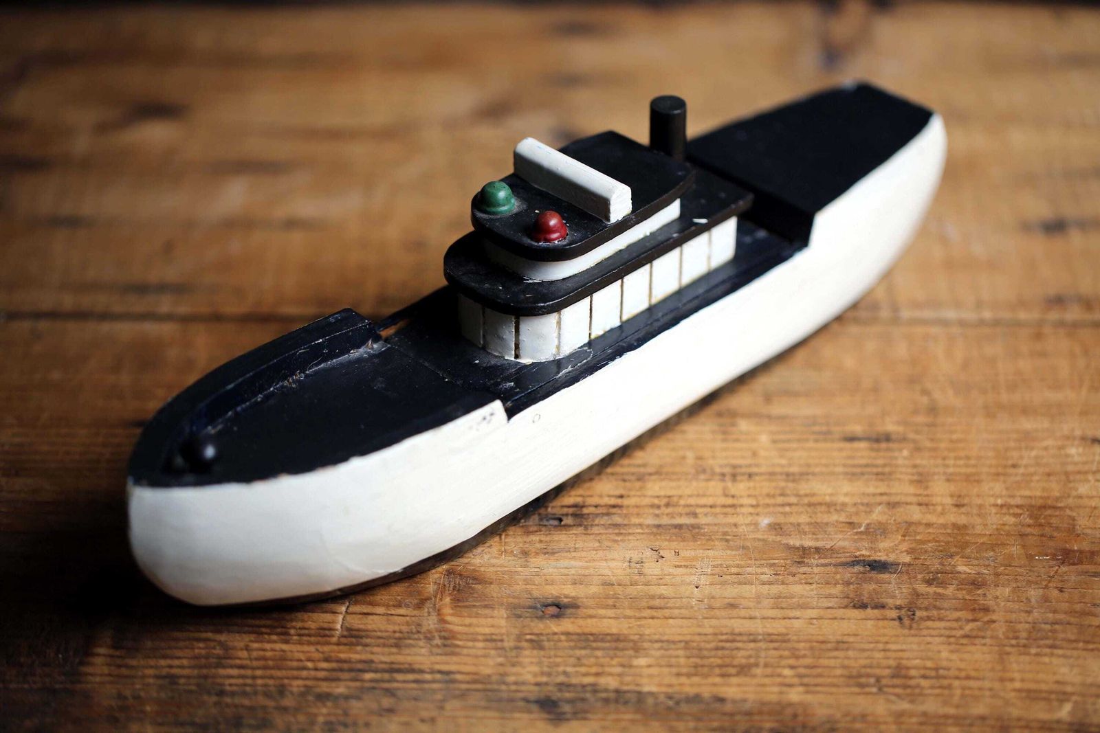 Vintage Model Wooden Boat Model Ship photo furniture