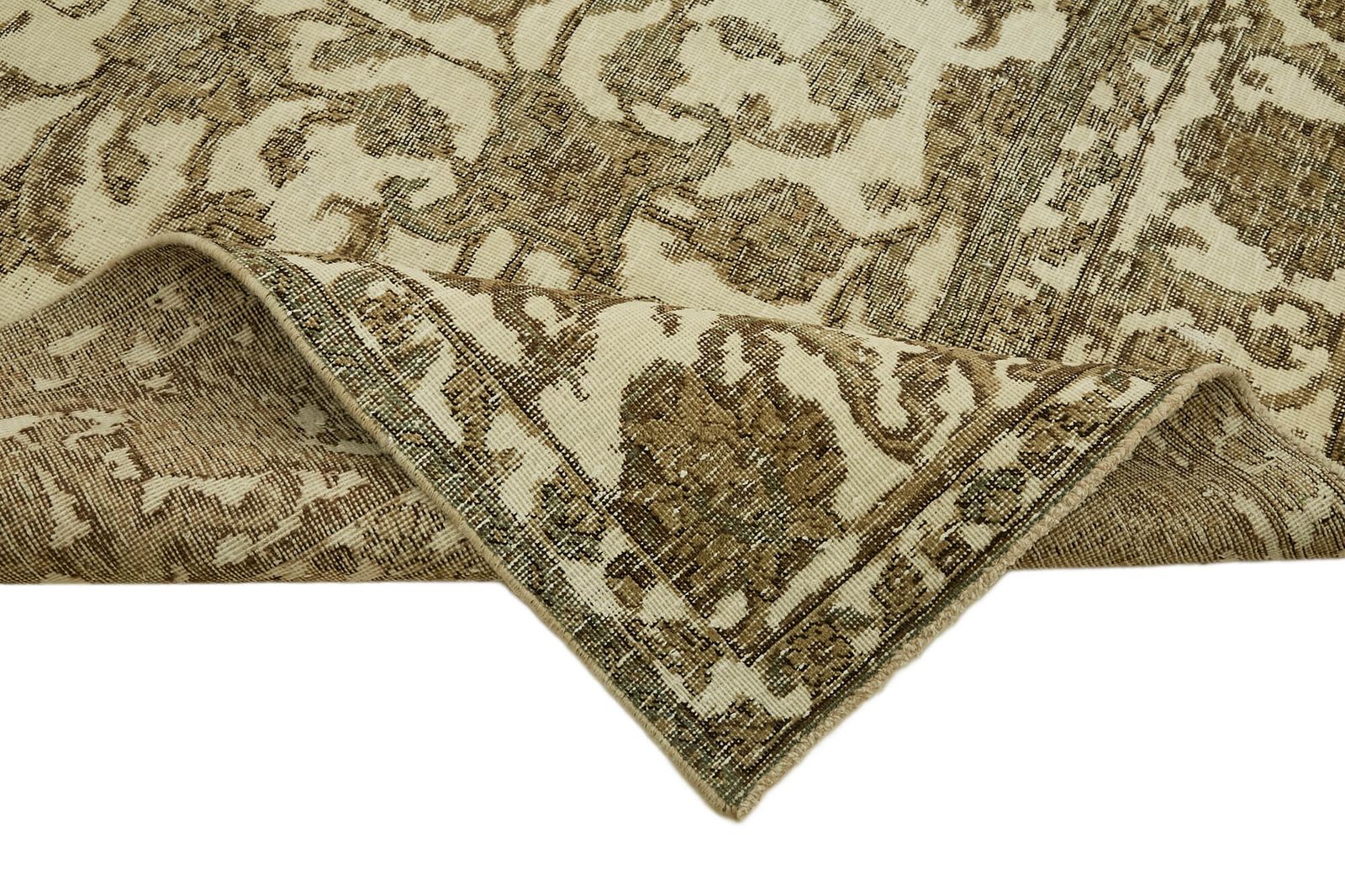 Handmade Beige Vintage Large Area Rug 340 Cm X 298 Cm photo vinterior