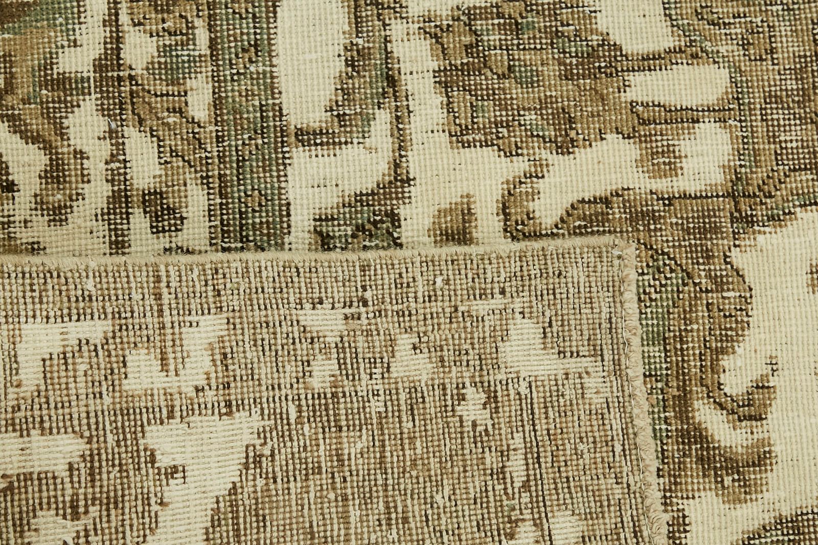 Handmade Beige Vintage Large Area Rug 340 Cm X 298 Cm photo buy