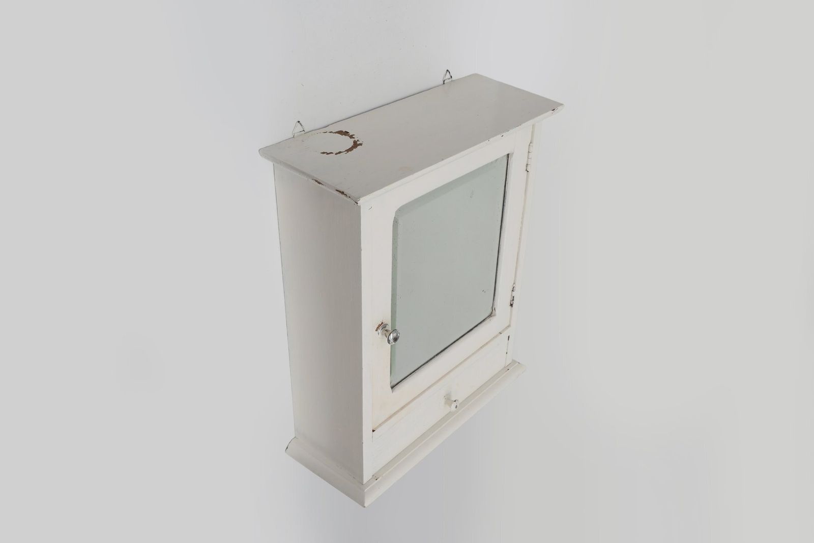 Art Deco French White Oak Mirrored Medicine Cabinet, 1920s photo buy