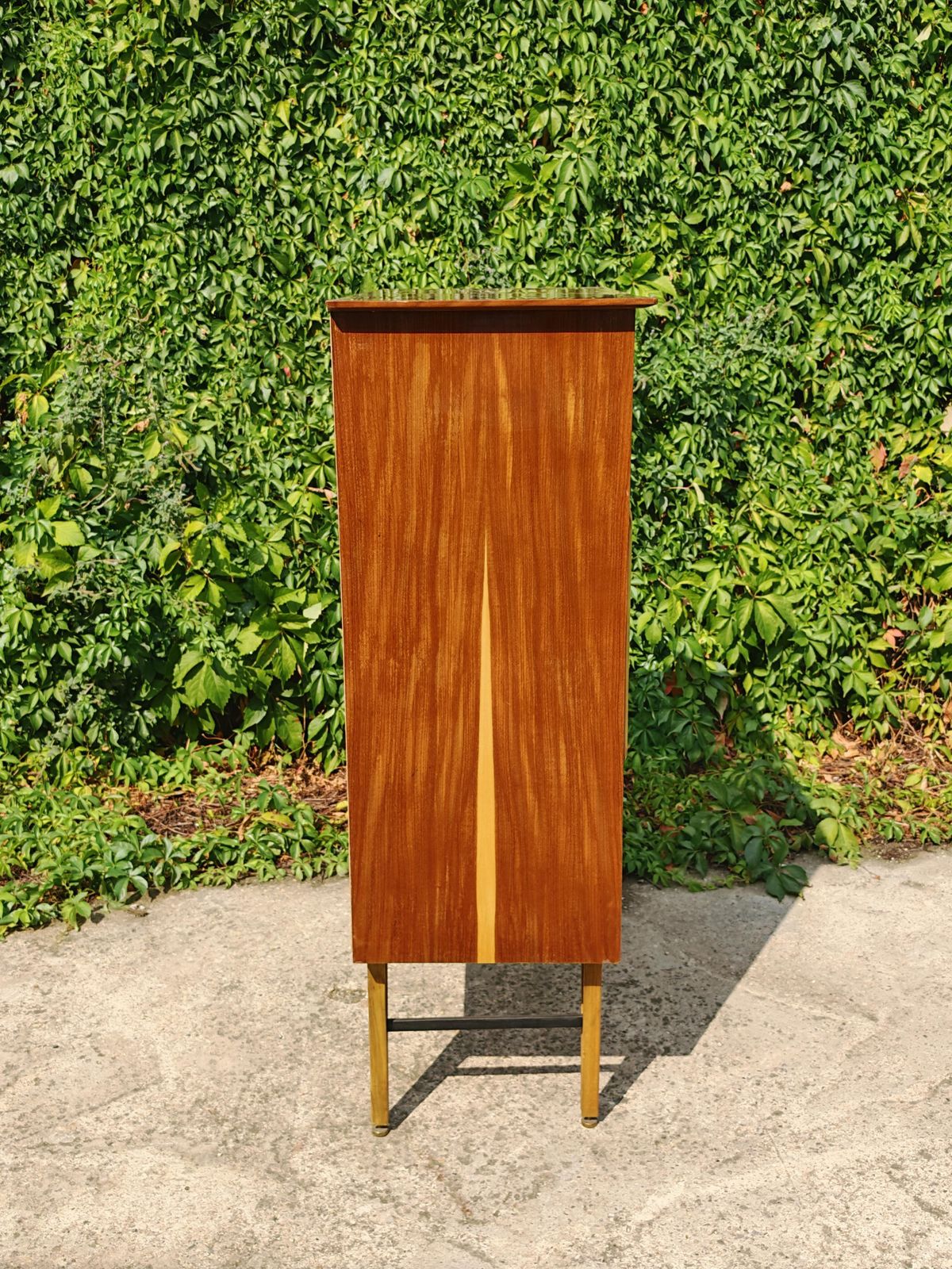 photo for sale Mid Century Modern Dry Bar Cabinet Done In Mahogany, Italy 1950s