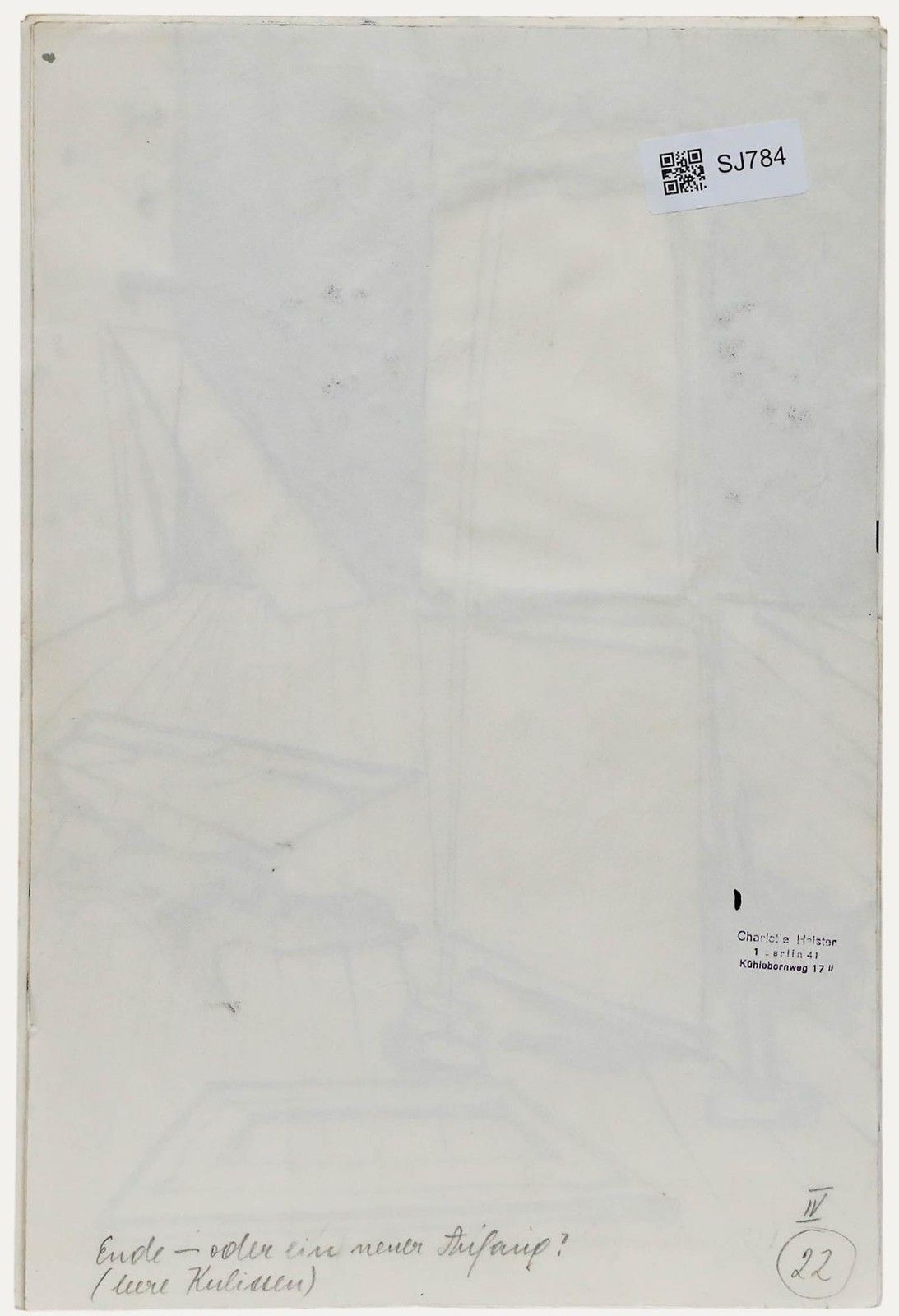 Charlotte Heister (1921 1998) Mid 20th Century India Ink, Backdrops photo for sale